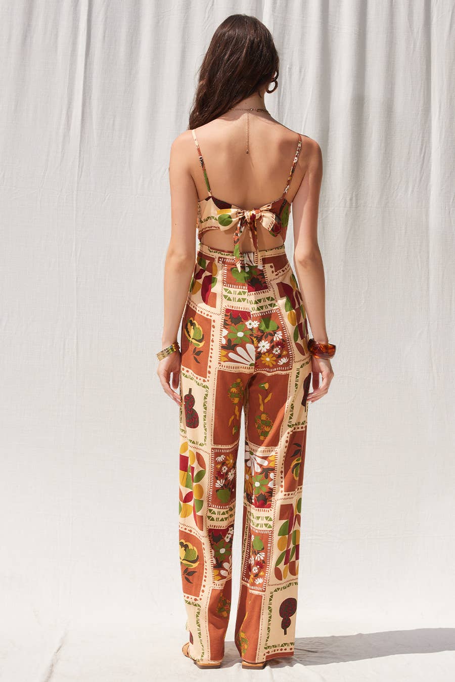 Printed Knot Jumpsuit