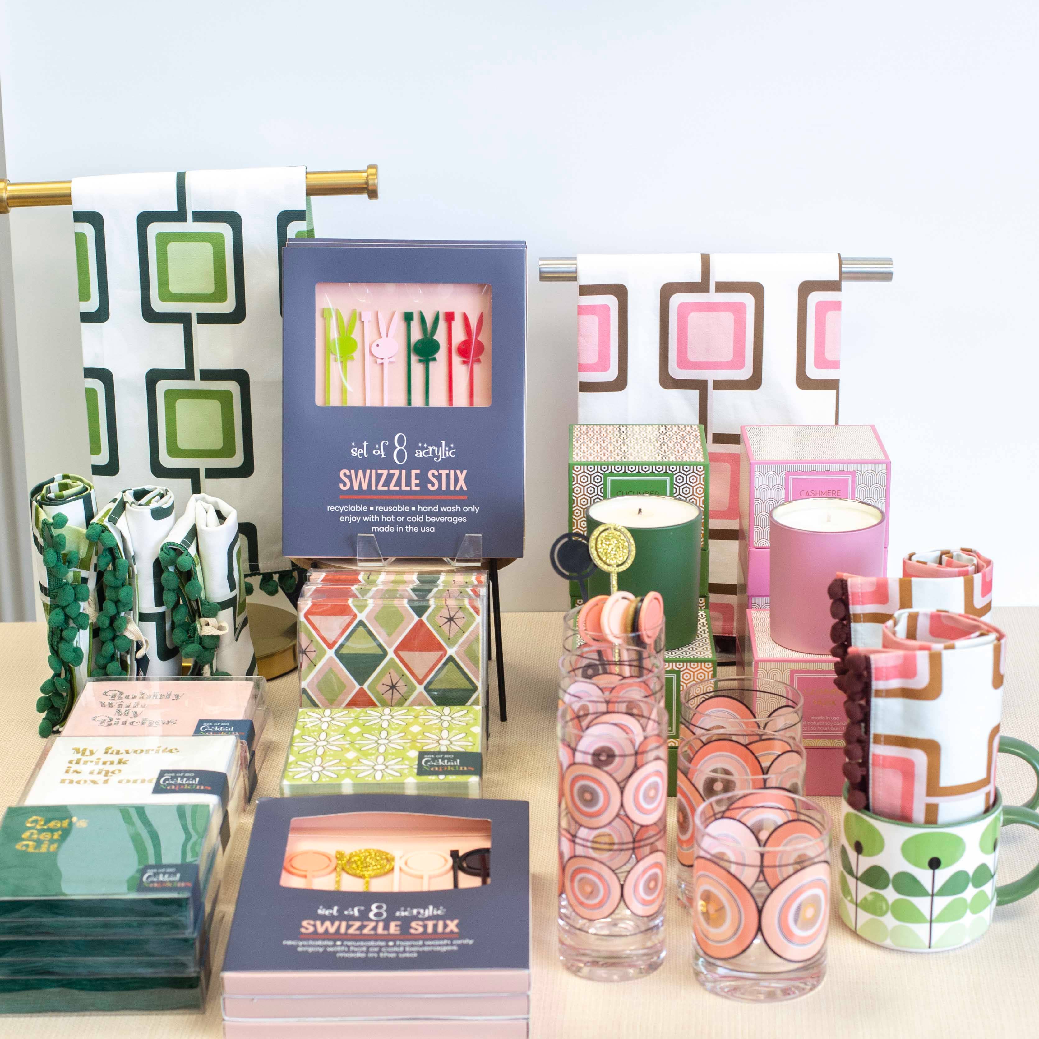 Retro Bunny Ears Mid Century Modern Swizzle Drink Stirrers