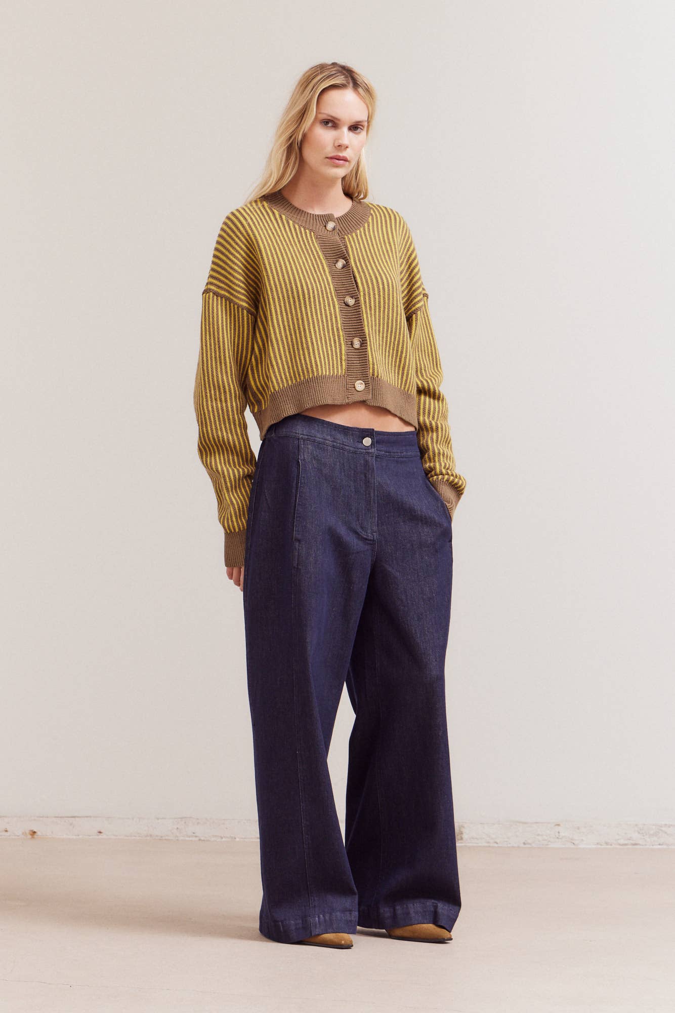 Olive Button Front Cardigan