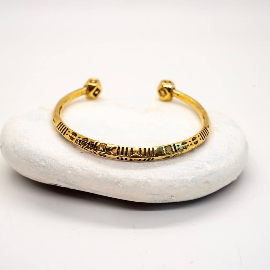 Etched Brass Bangle