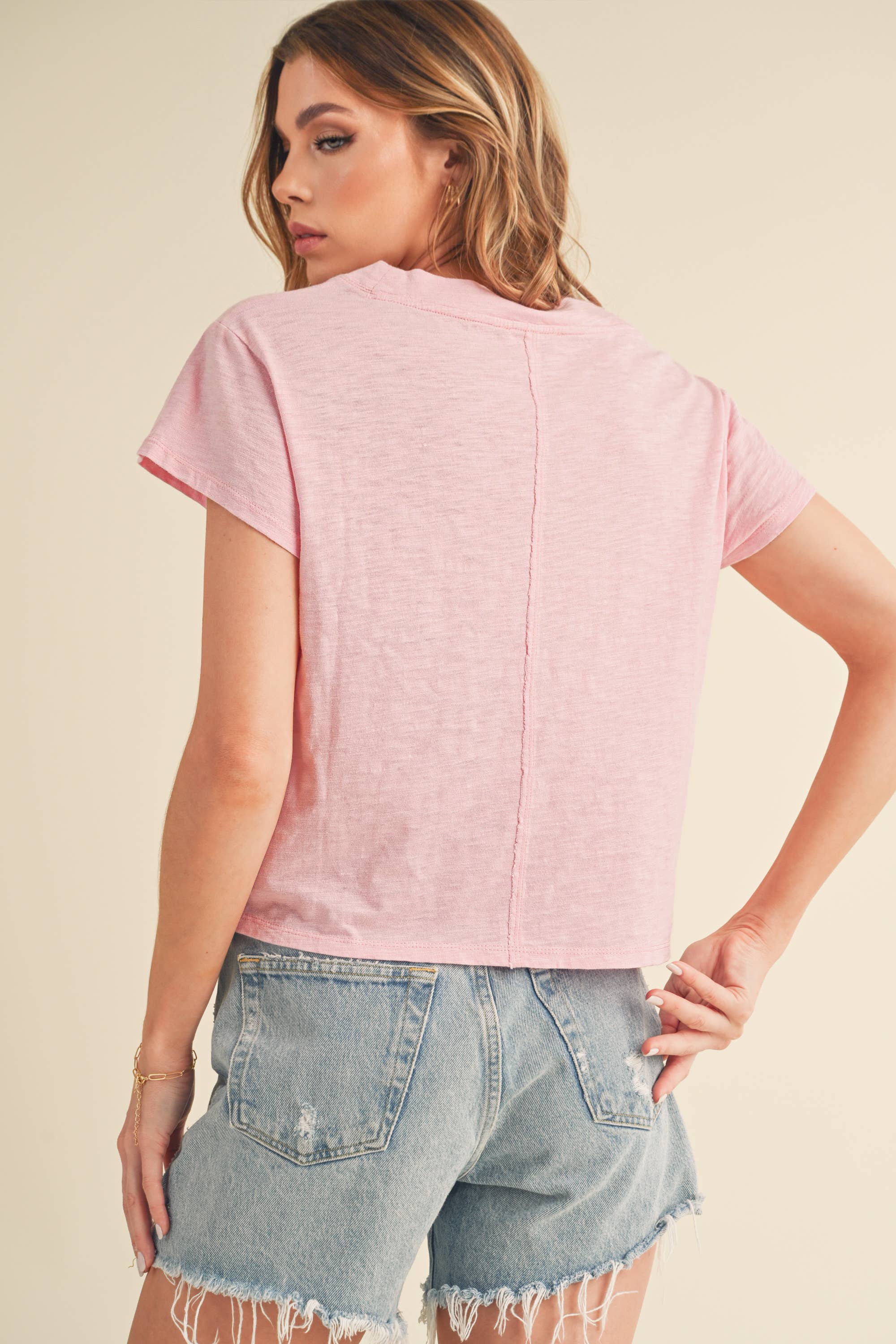 8281DK Til V-Neck Baby Top: Sky / Contemporary / M