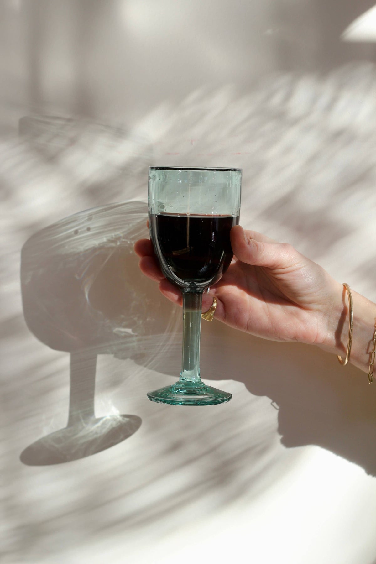 Artisan Made Wine Glass - Handblown, Recycled Glass