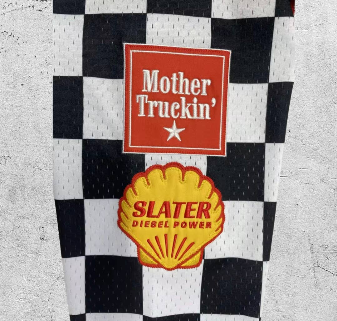 Limited Mother Knows Best Trendy Cherry Red Mesh Jersey