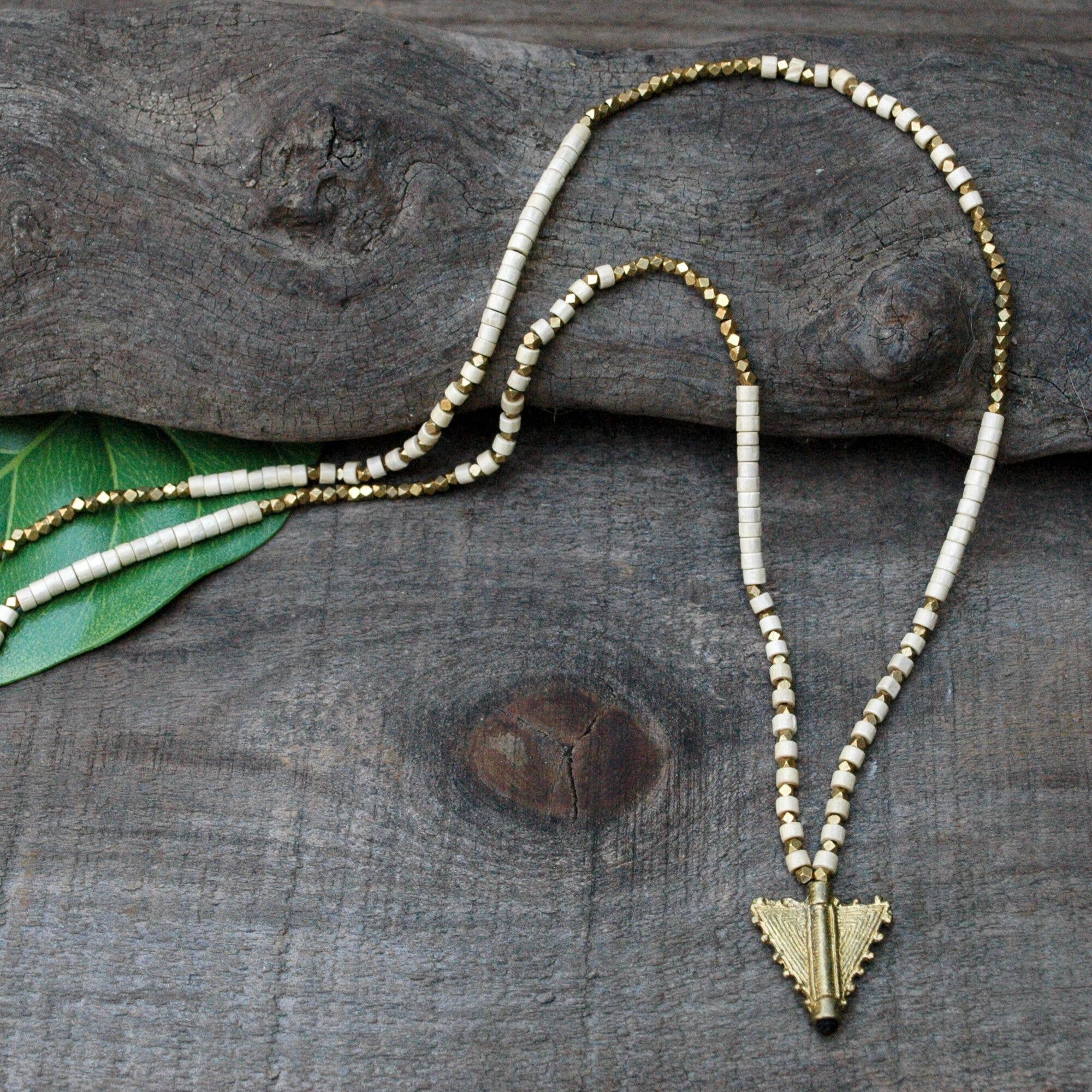Brass Arrow Necklace