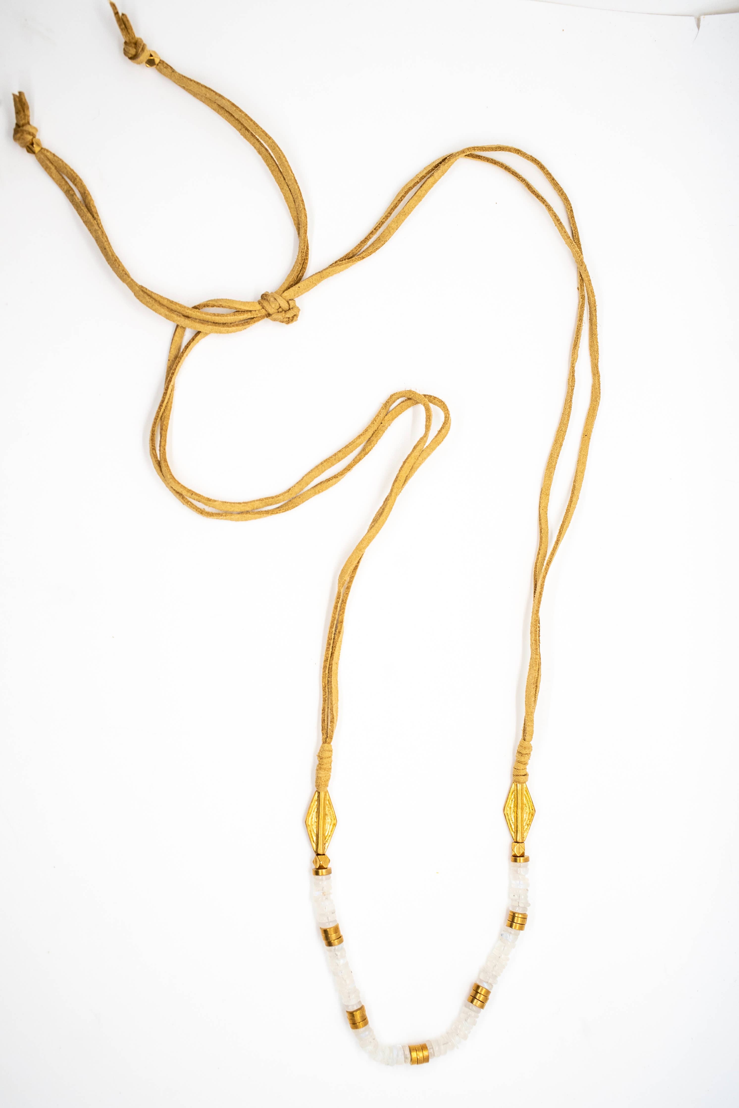 Stone & Leather Necklace