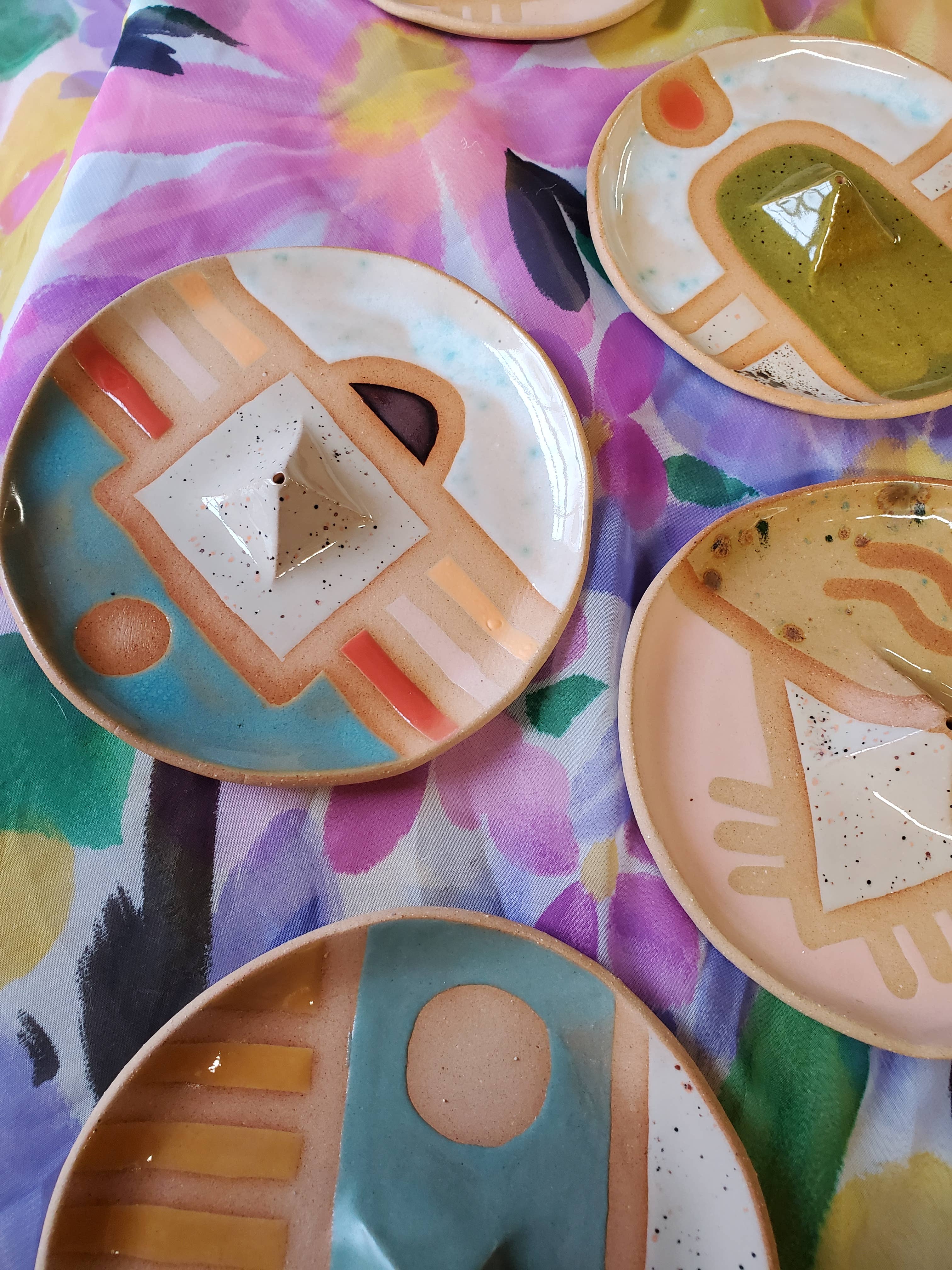 Wax Resist Incense Dish