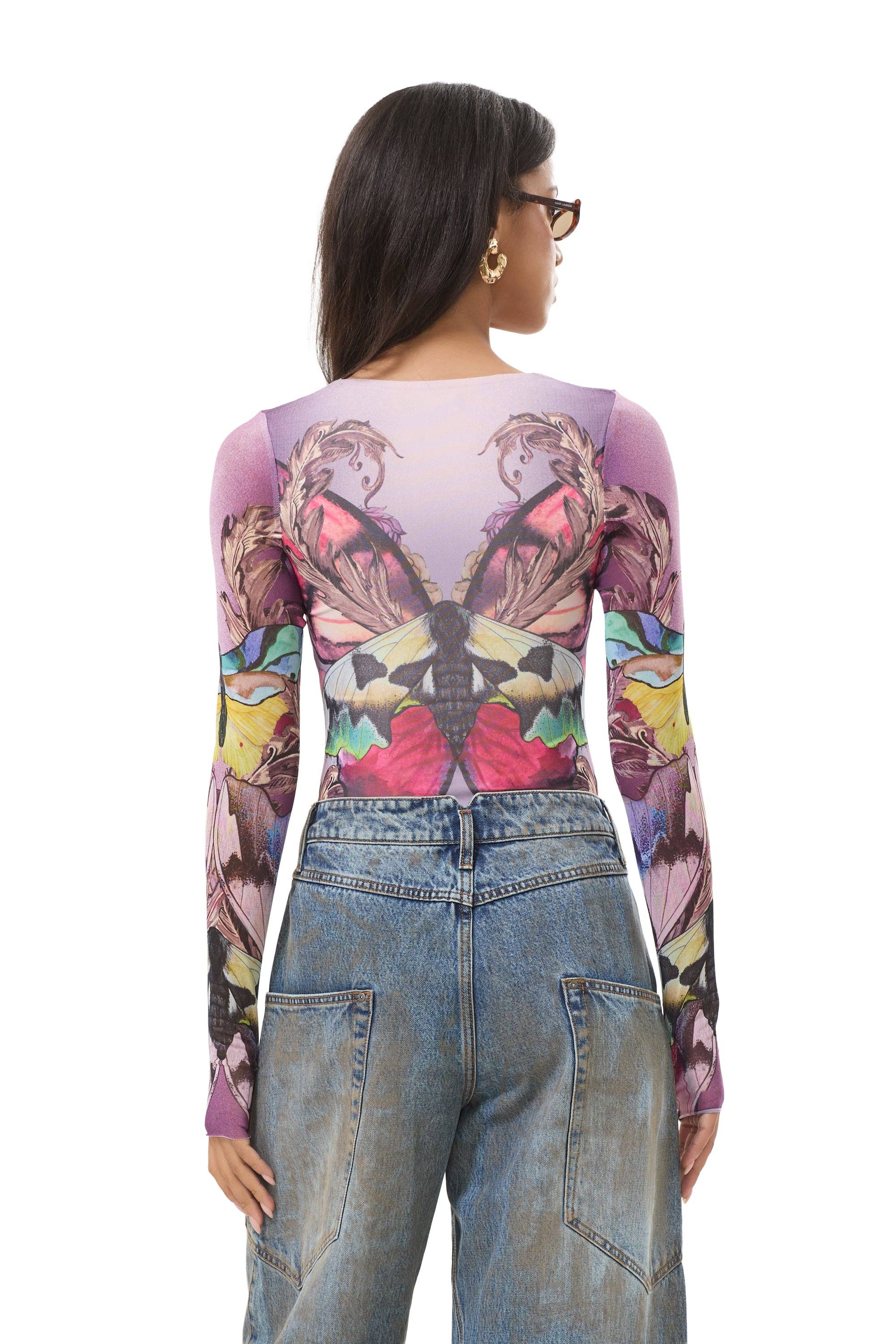 Ines Top - Ornate Butterfly
