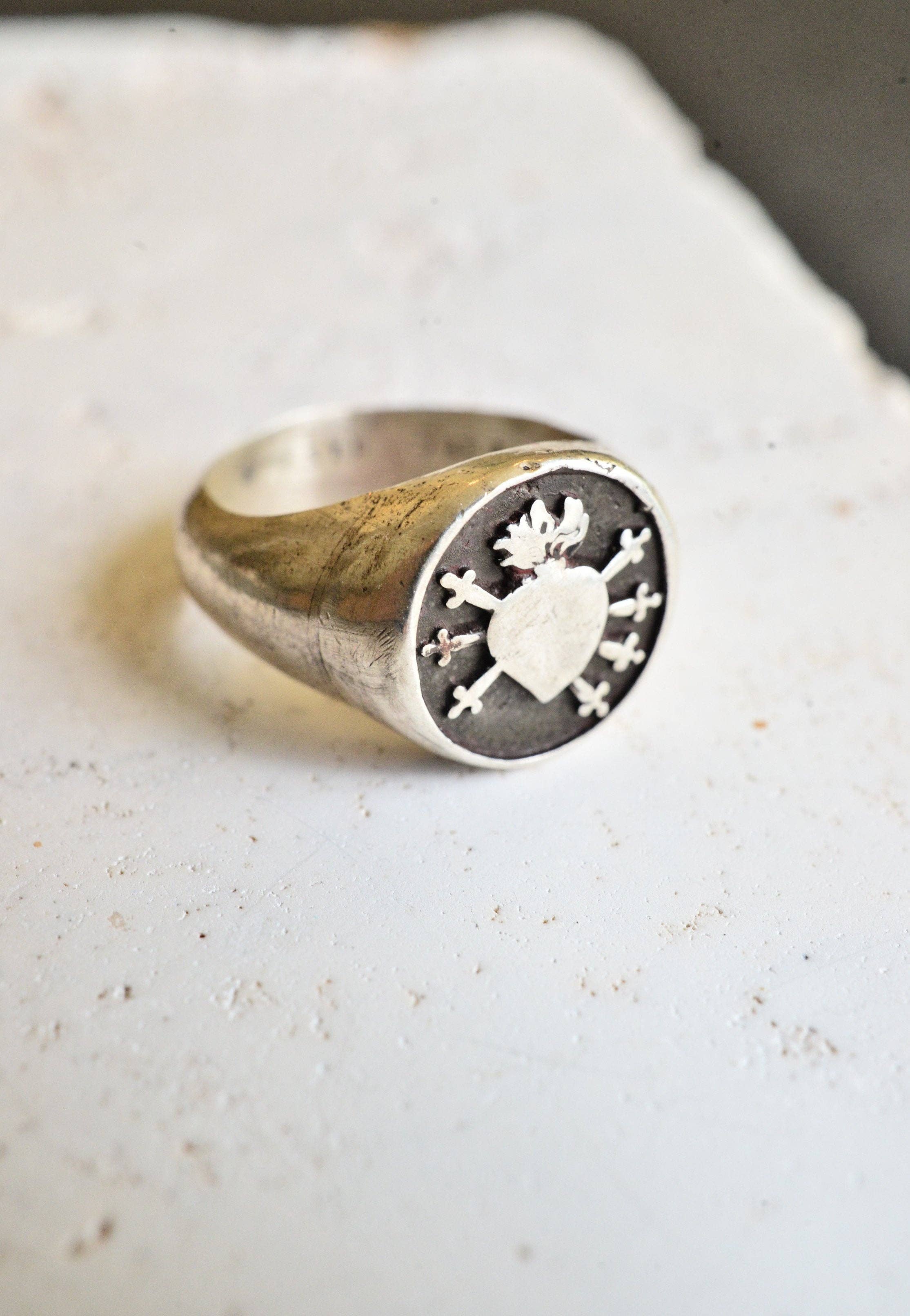 Seven Sorrows Heart Ring