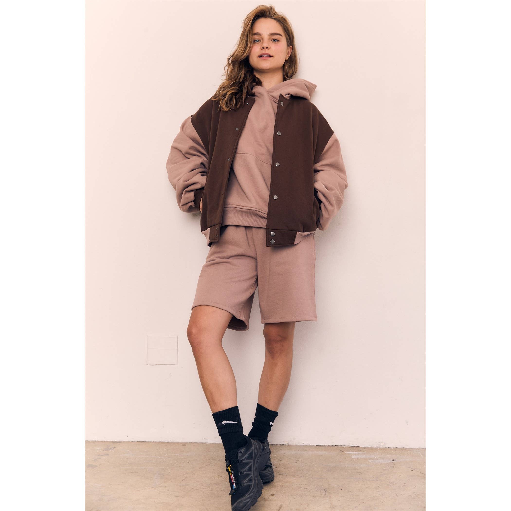 Organic Cotton Fleece Varsity Jacket