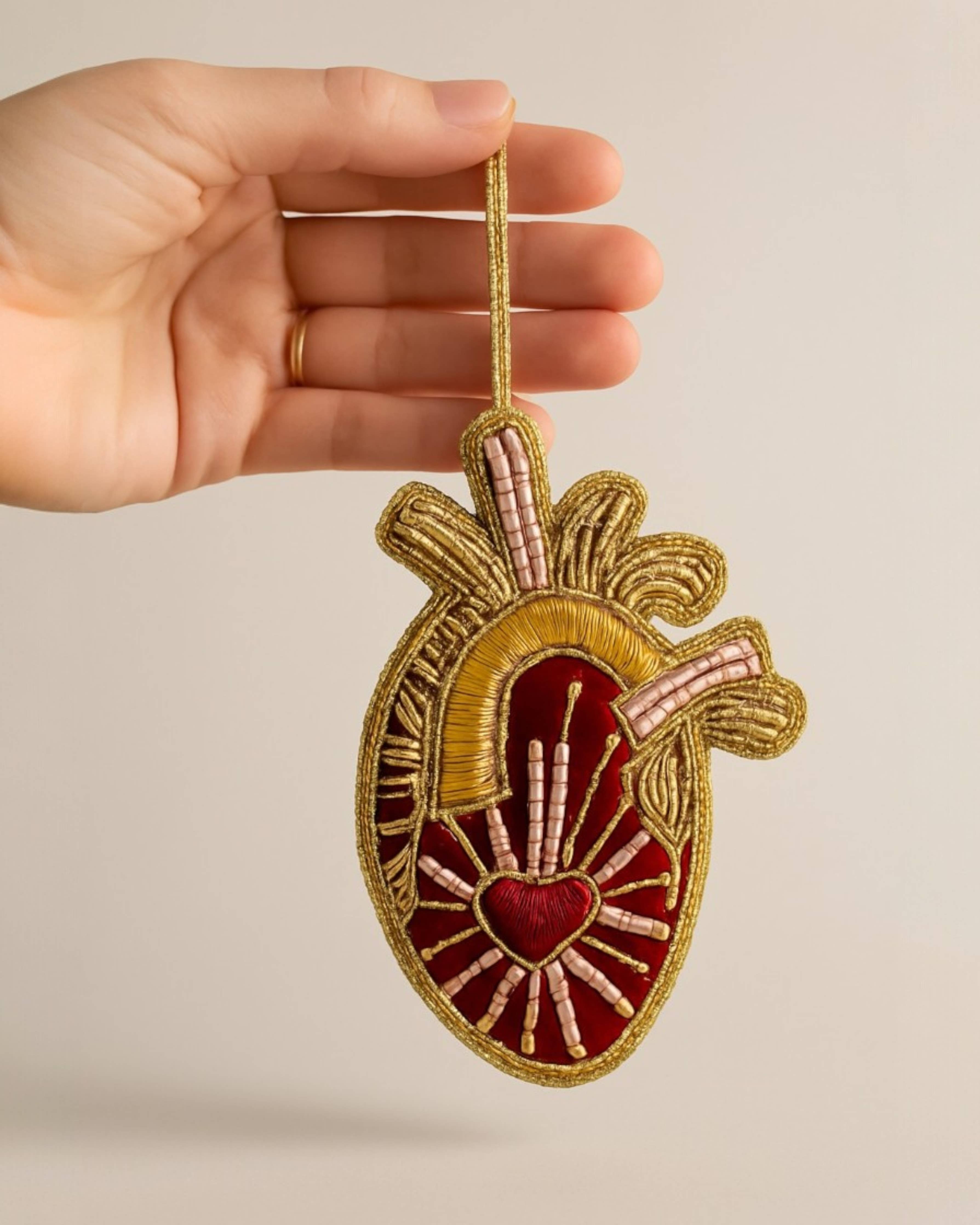 Human heart ornament