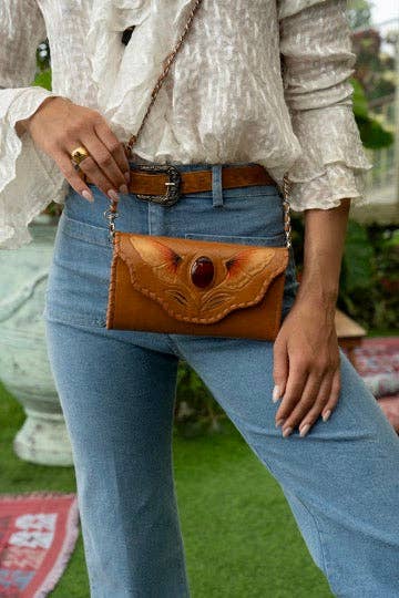 Luna Wallet Crossbody Bag With Carnelian Stone (LIMITED EDITION)