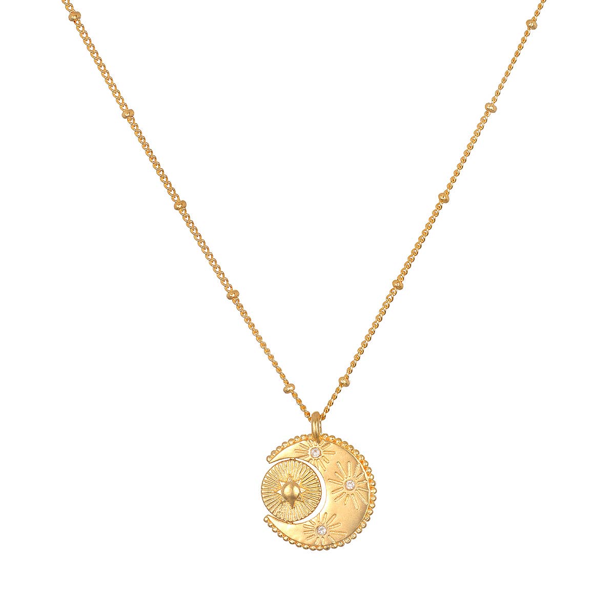 16" Spinning celestial pendant necklace