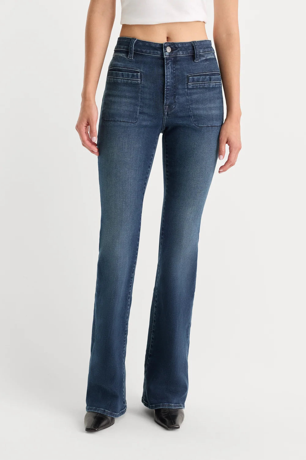 Soft Tech Welt Pocket Good Legs Flare Lyrical - Jeans by Good American