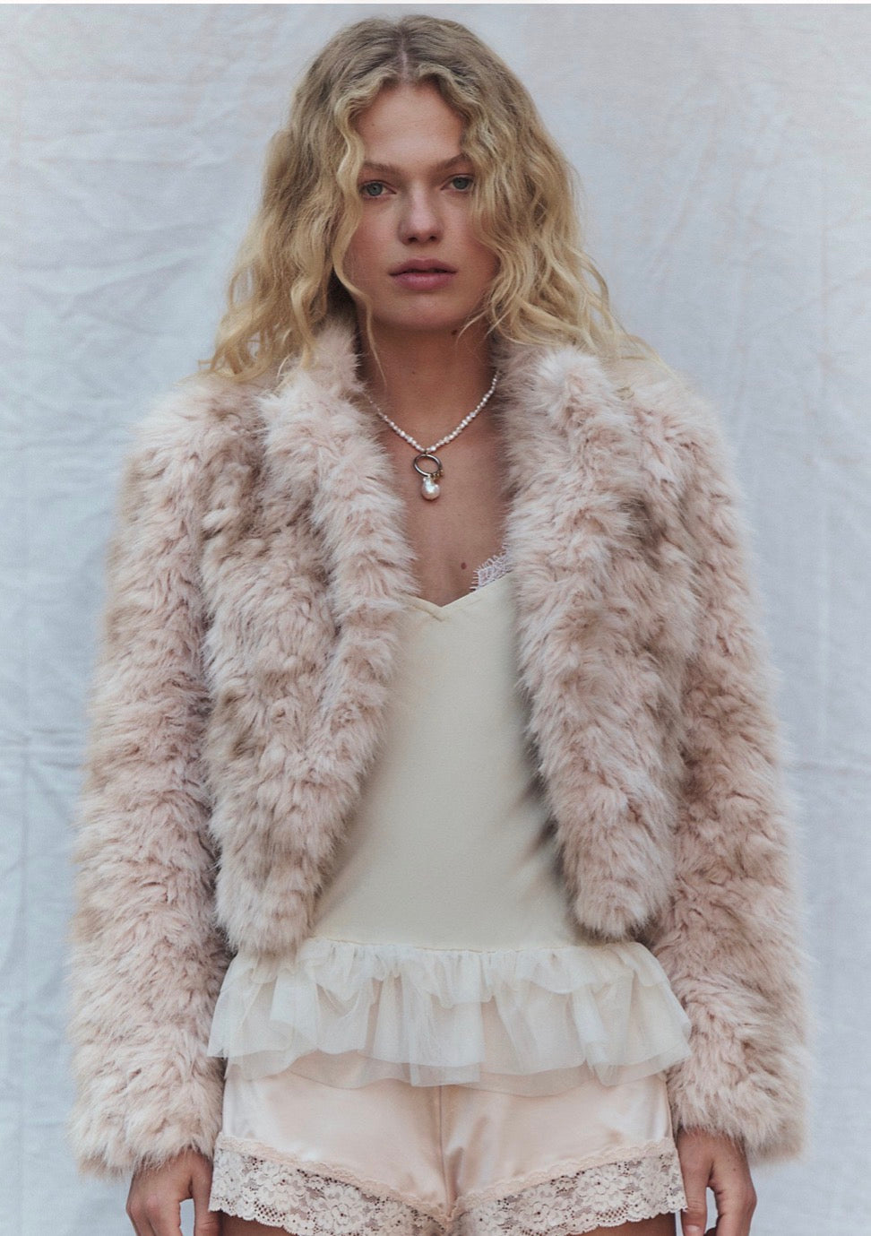 Free People Supernova Cropped Fur Jacket