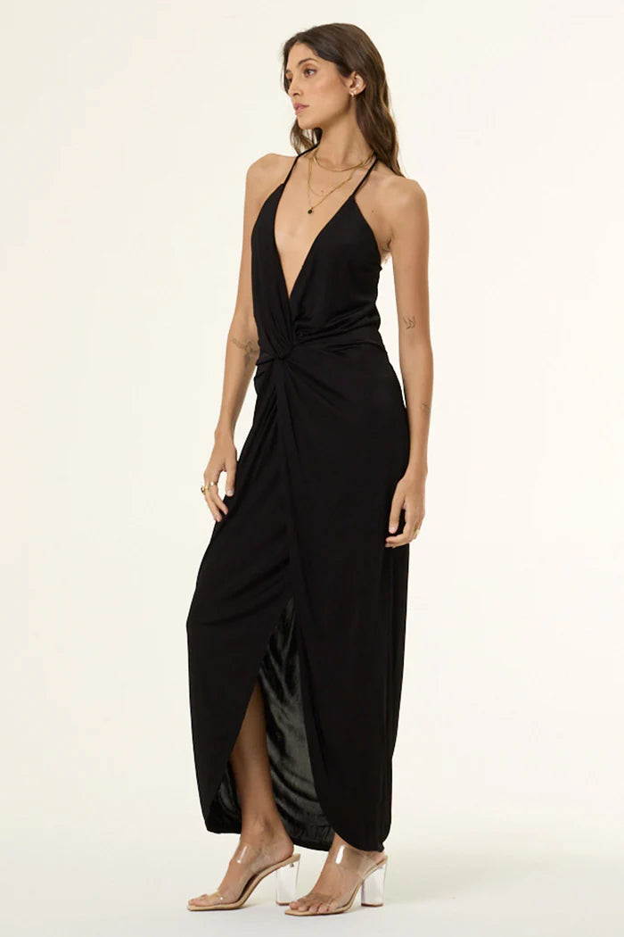 Siren Jersey Slip Dress | Black by Young Fabulous and Broke