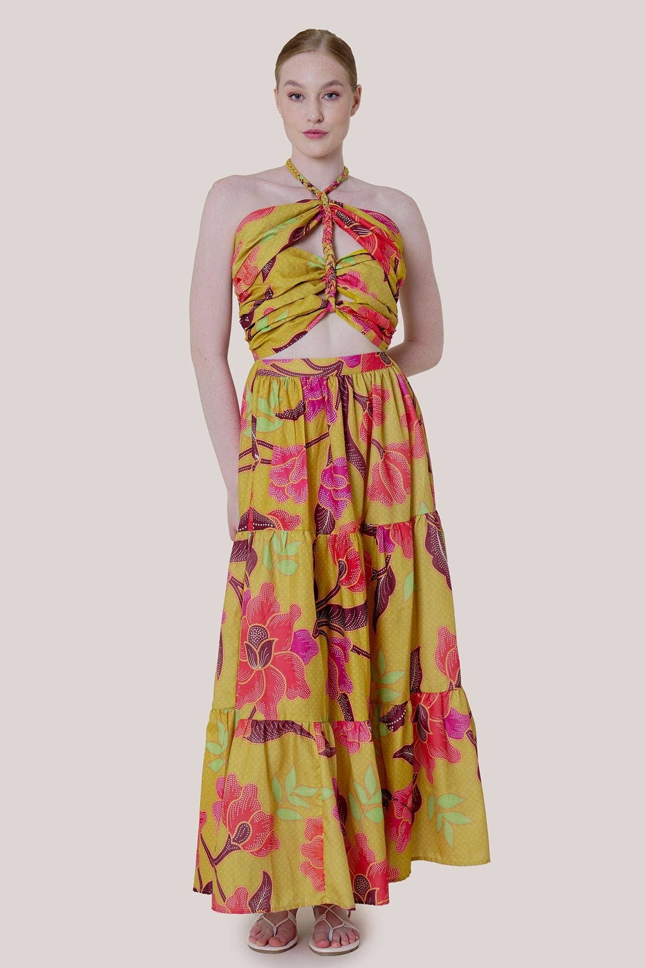 Yellow Floral Dress Maxi