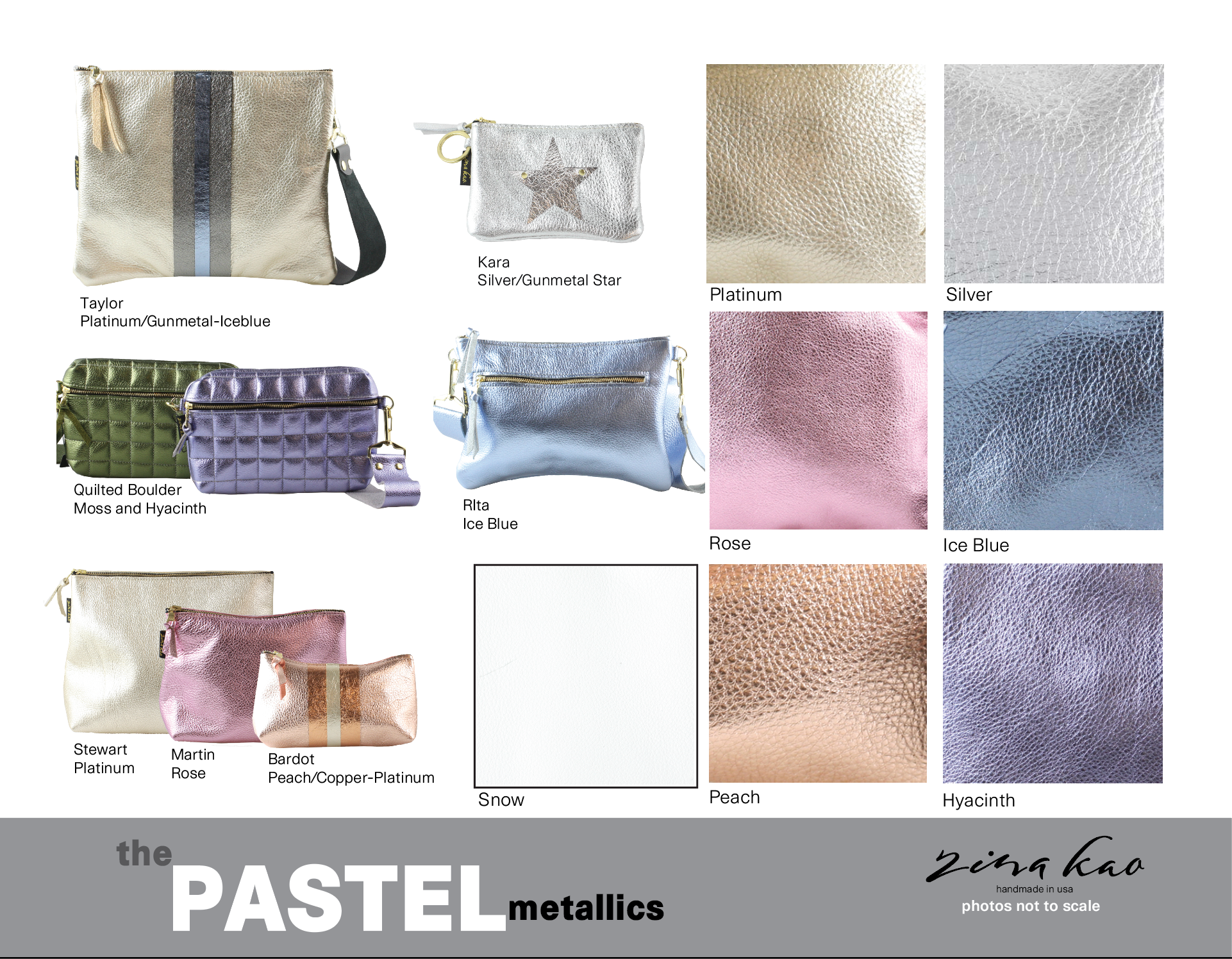 Metallic Leather Keychains: 5 SHAPES!