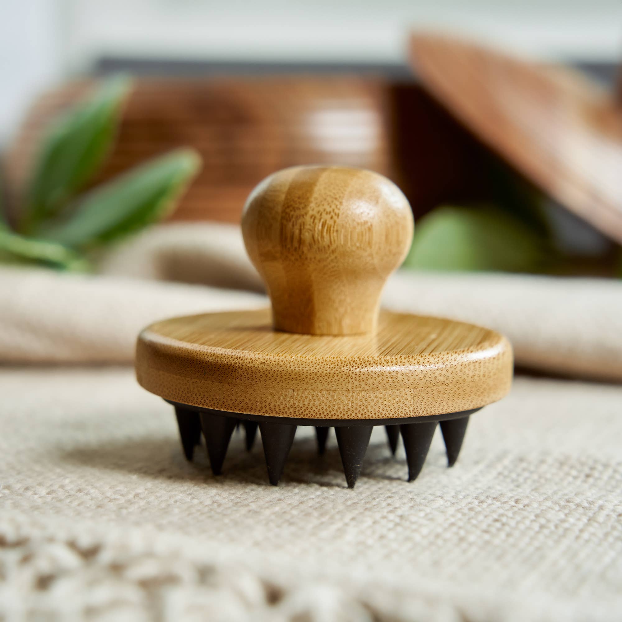 Bamboo and Silicone Scalp & Body Massager | Earth Day Best
