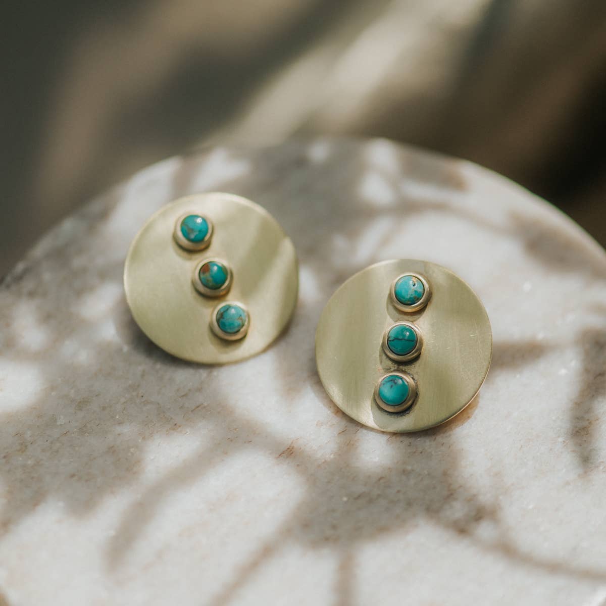 Gallatin Studs // Turquoise Earrings
