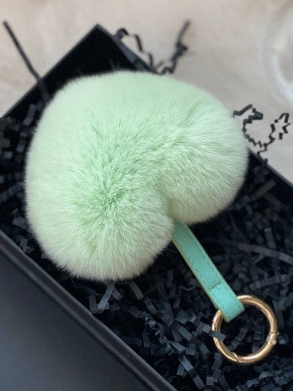 Heart Shape Bag Charm Keychain