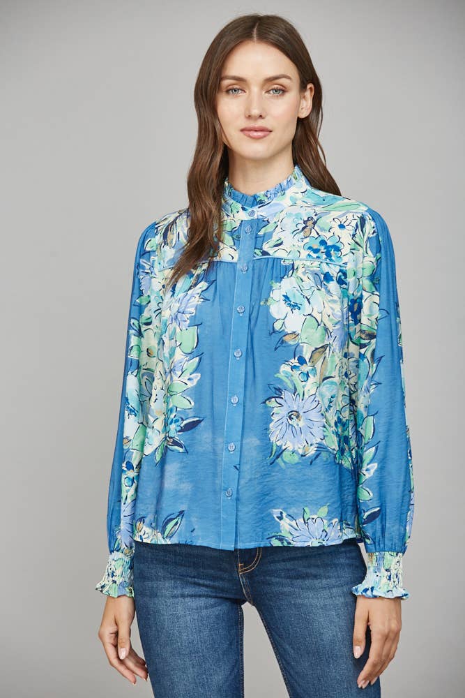 Floral Print Button Down