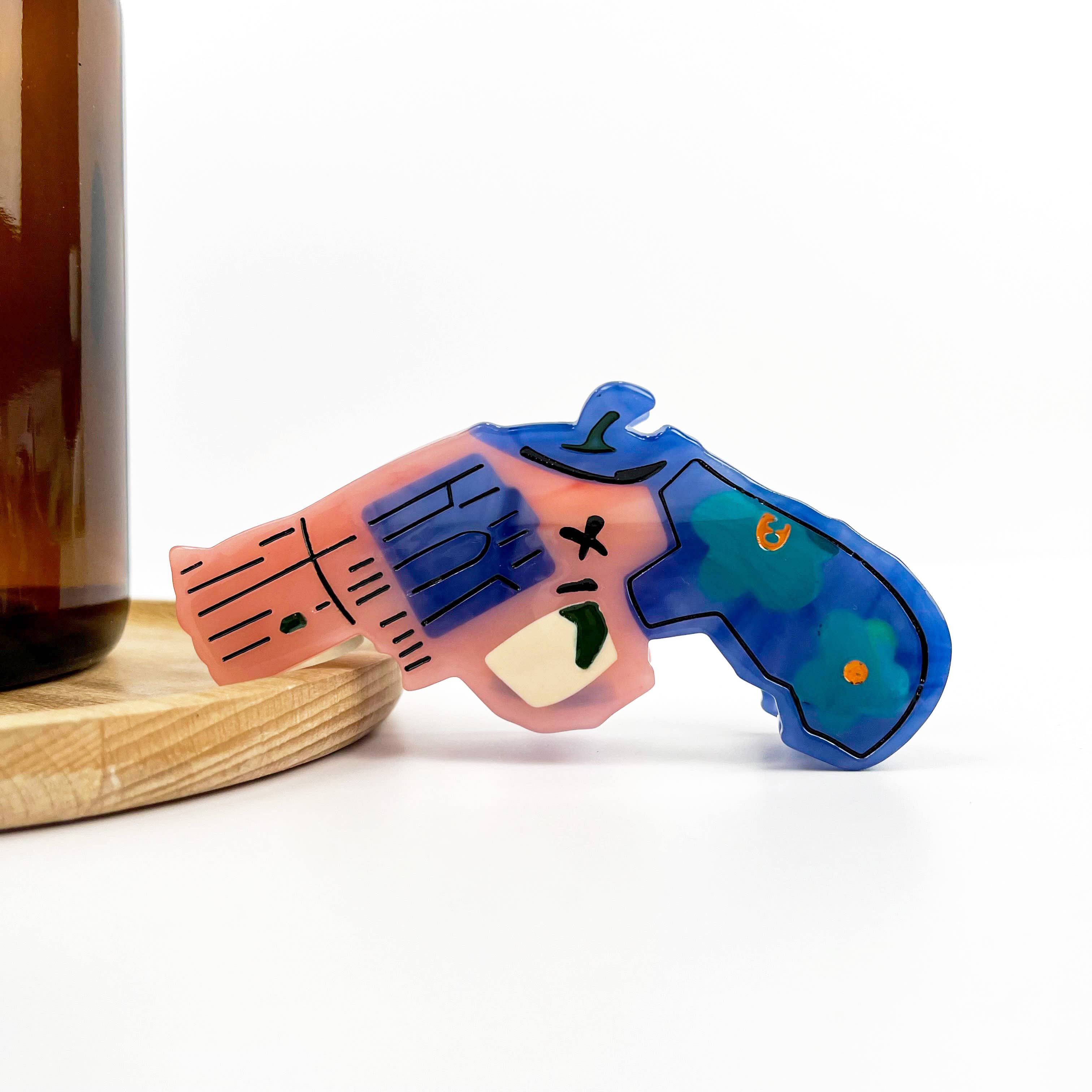 Pink Revolver Claw Clip, Acetate Hair Clip