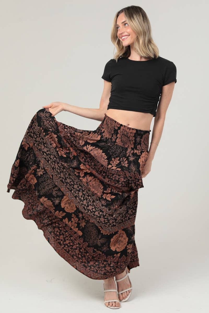 Sunset Tiered Maxi Skirt