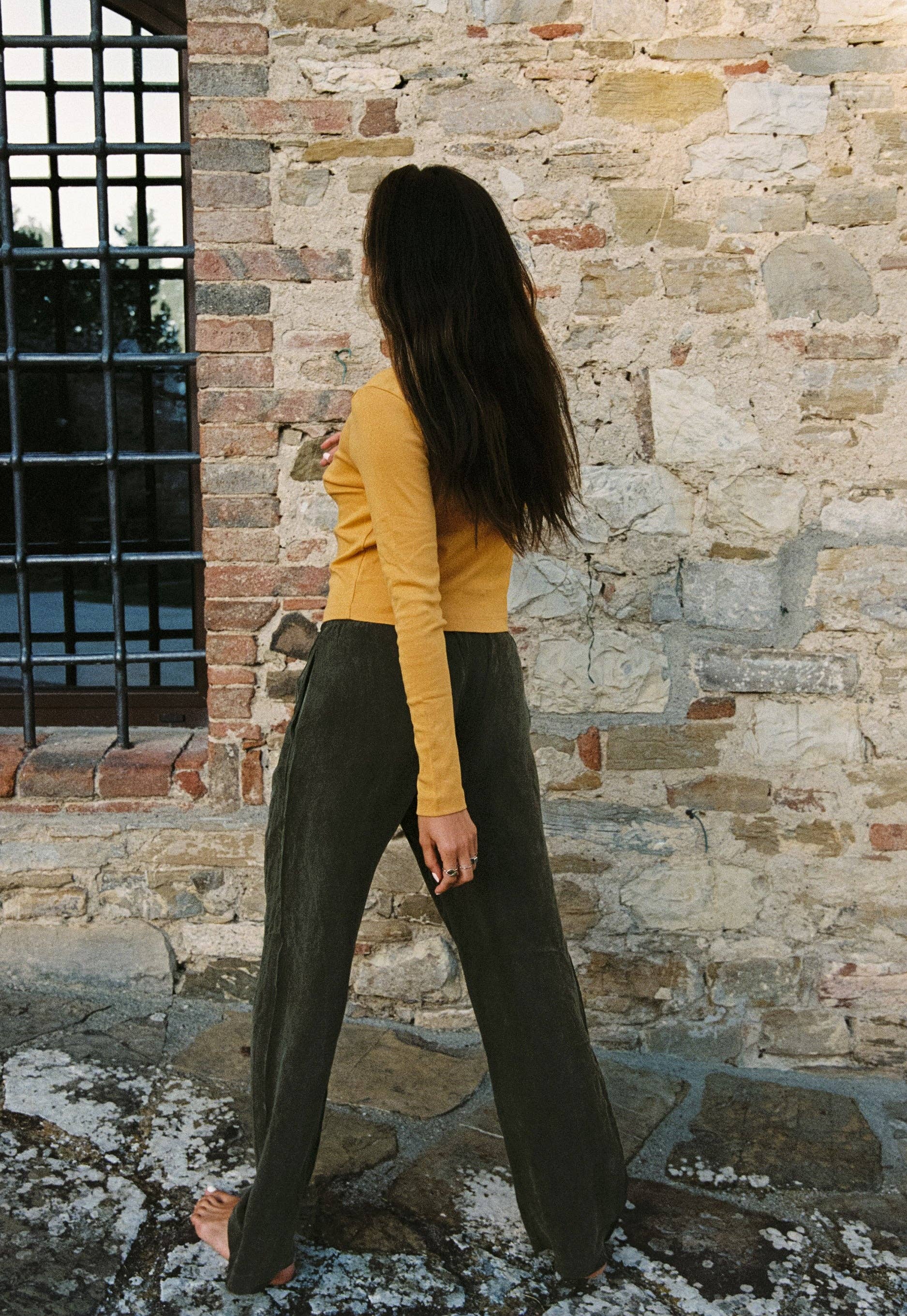 Organic Rib Cardigan Tee