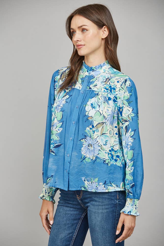 Floral Print Button Down