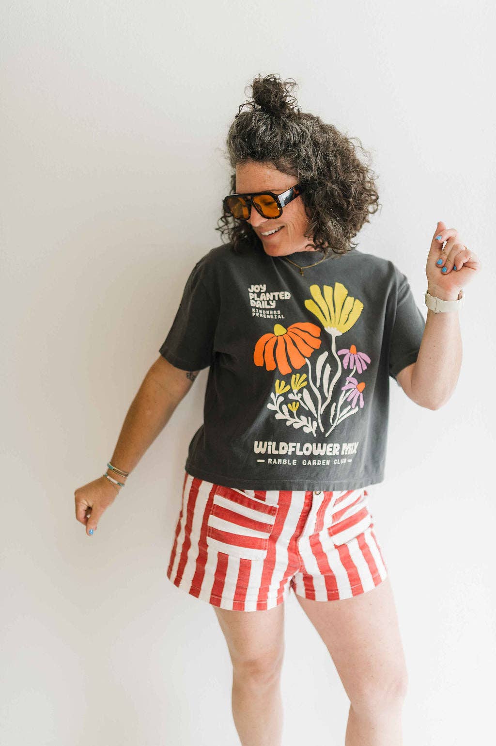 Joy wildflower | pepper boxy cropped tee