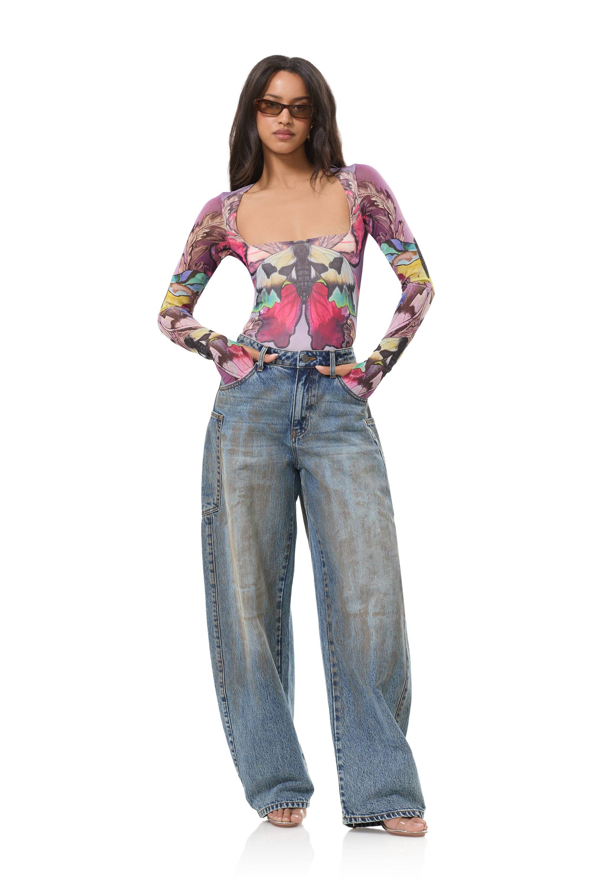Ines Top - Ornate Butterfly