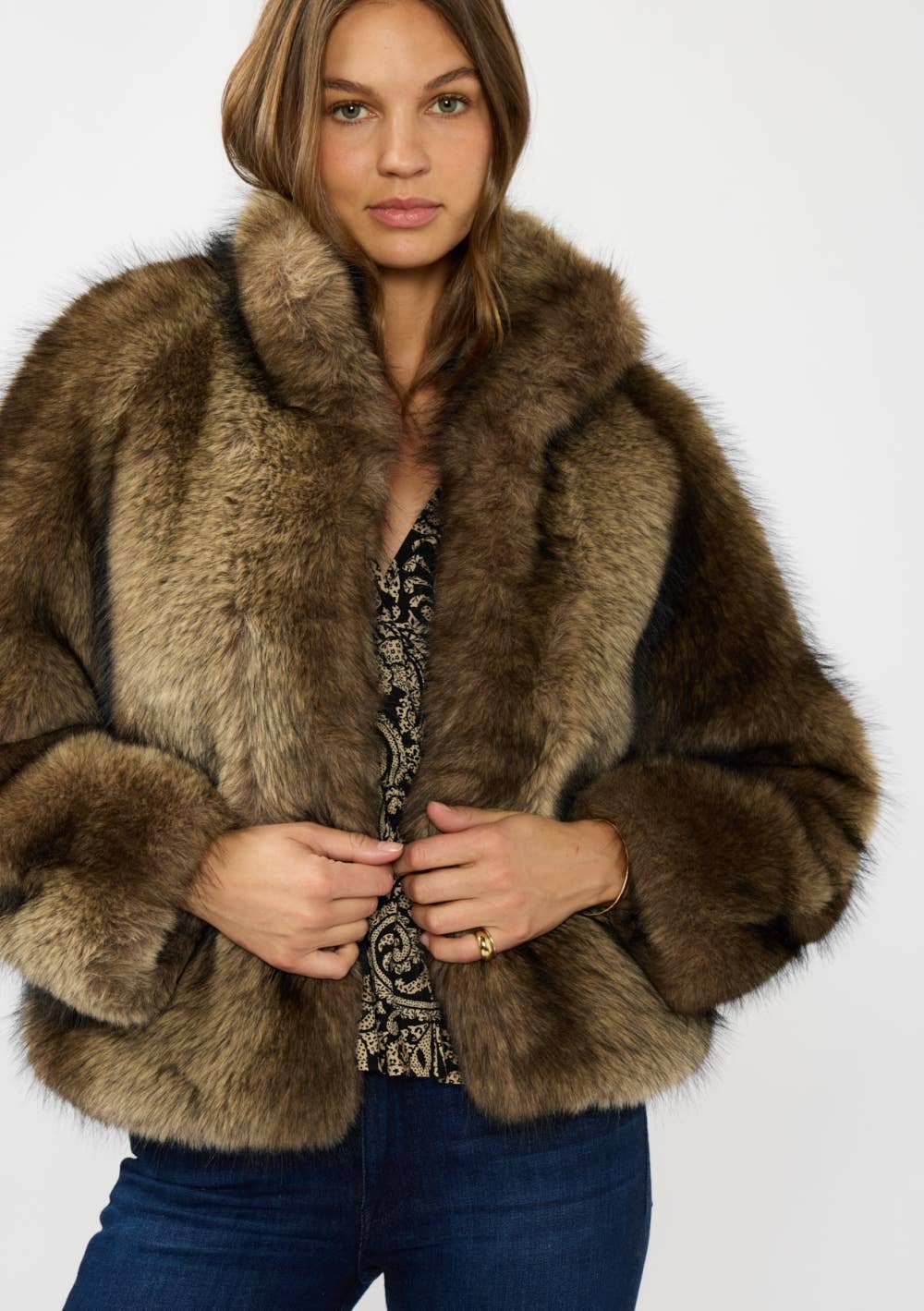Luxe Faux Fur Cropped Jacket