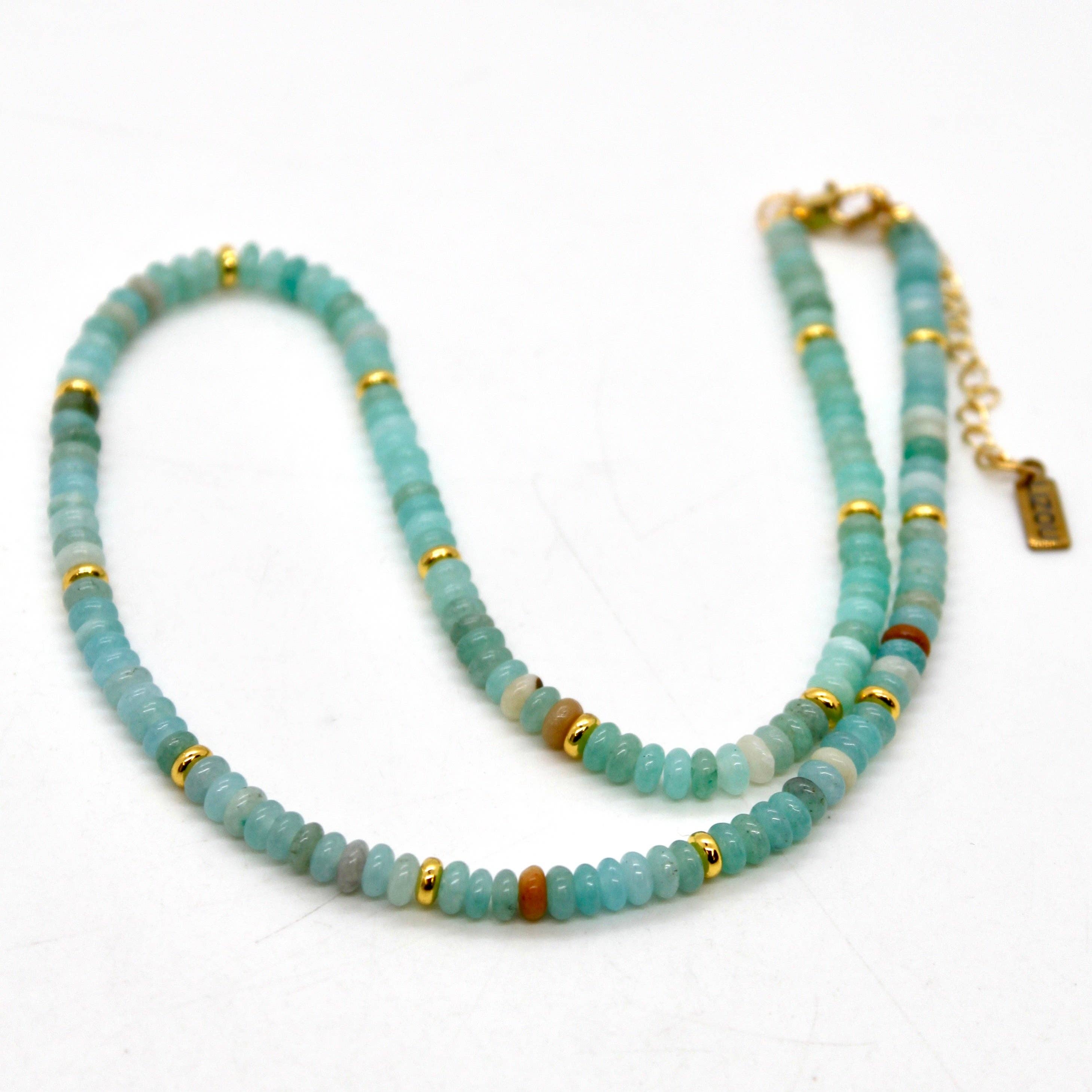 Amazonite + Gold Necklace - NC-503G