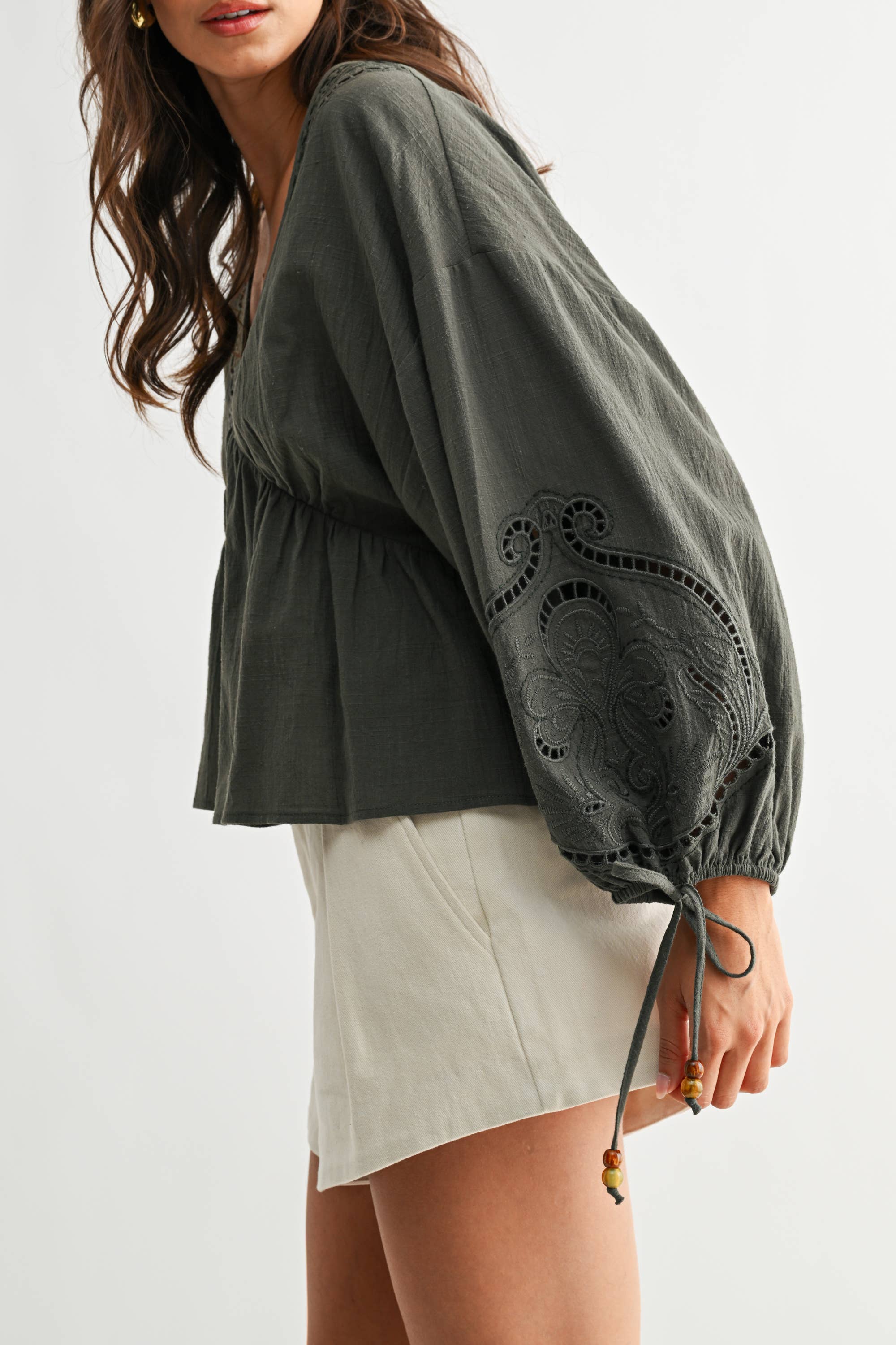 BOHO BREEZE EMBROIDERED BLOUSE