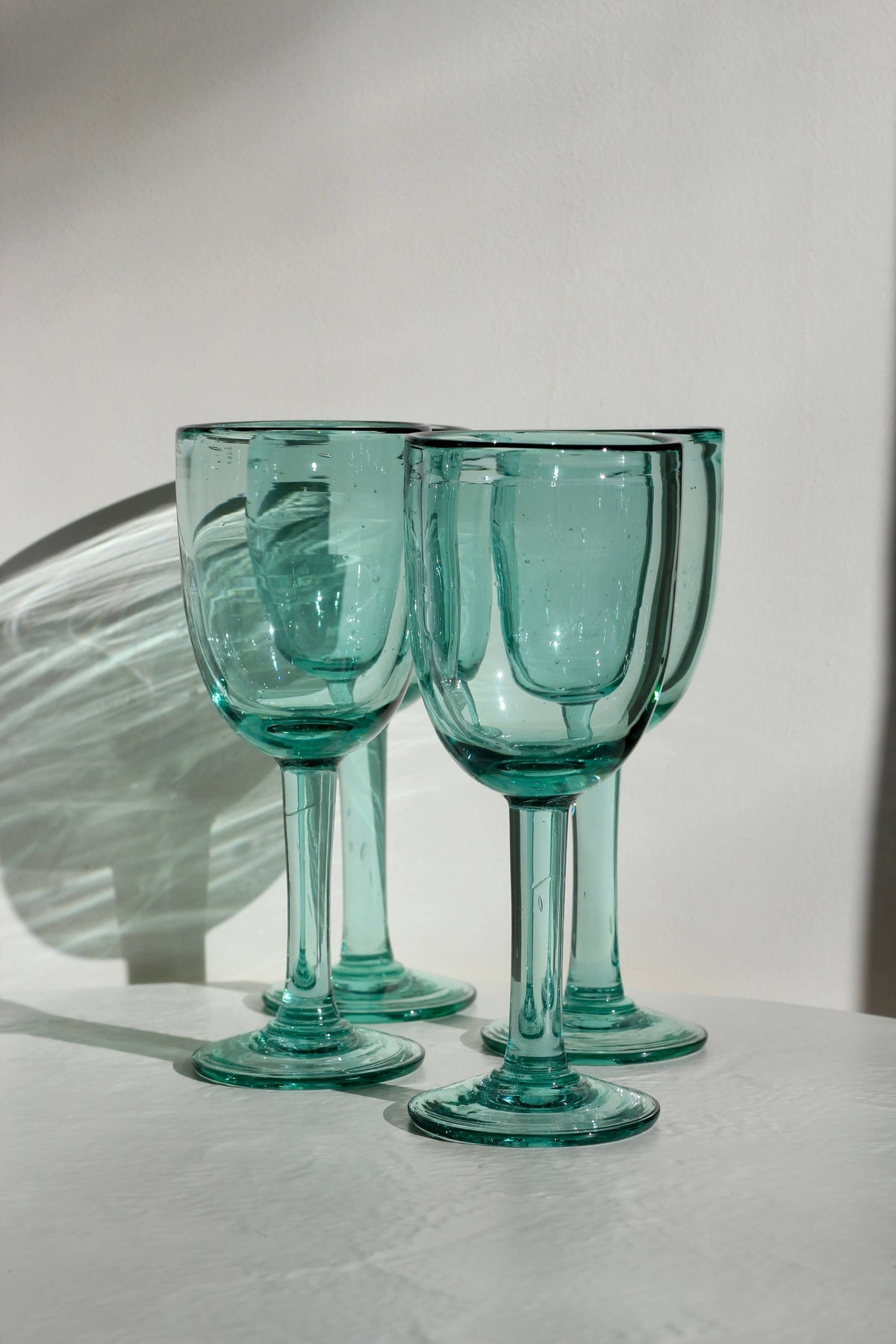 Artisan Made Wine Glass - Handblown, Recycled Glass