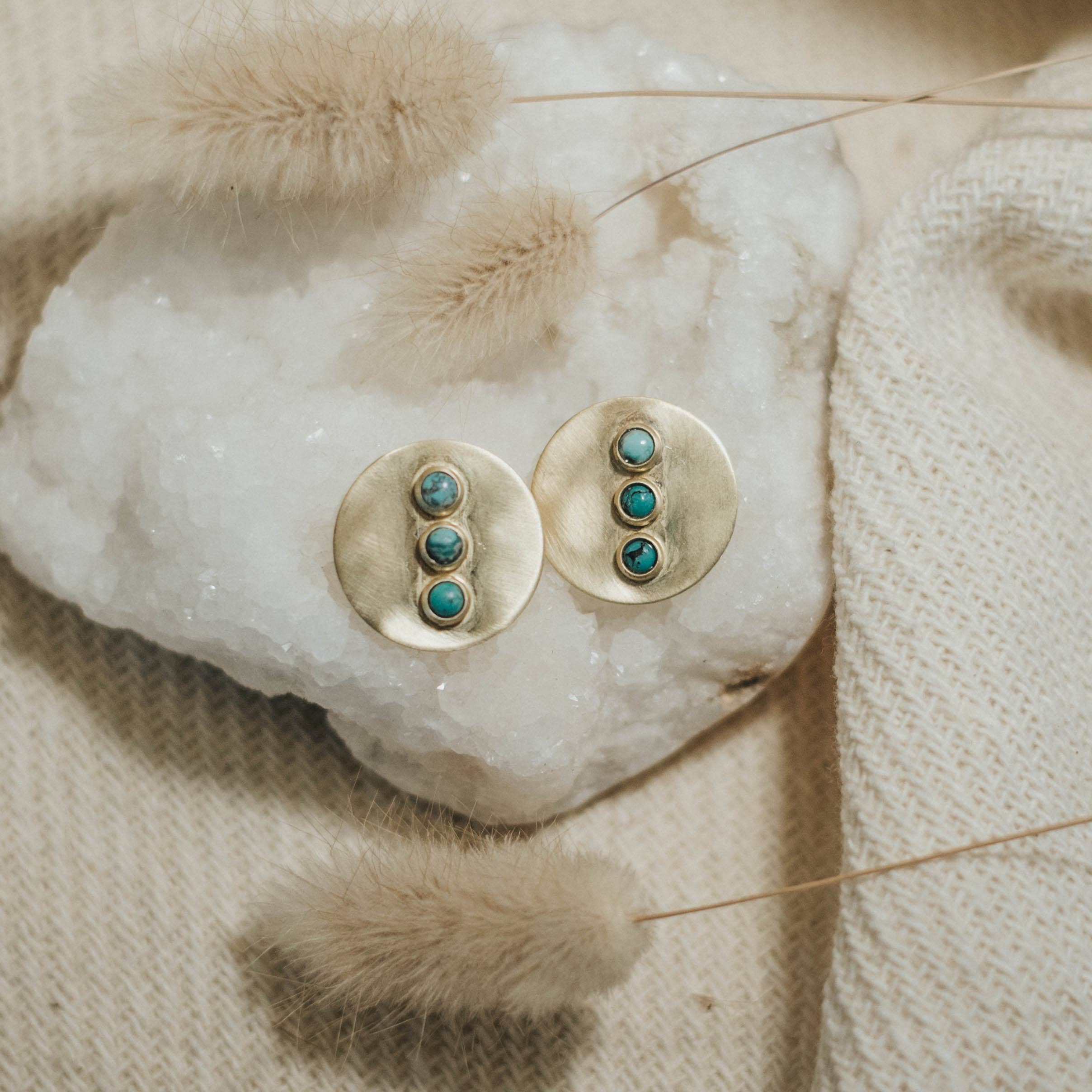 Gallatin Studs // Turquoise Earrings