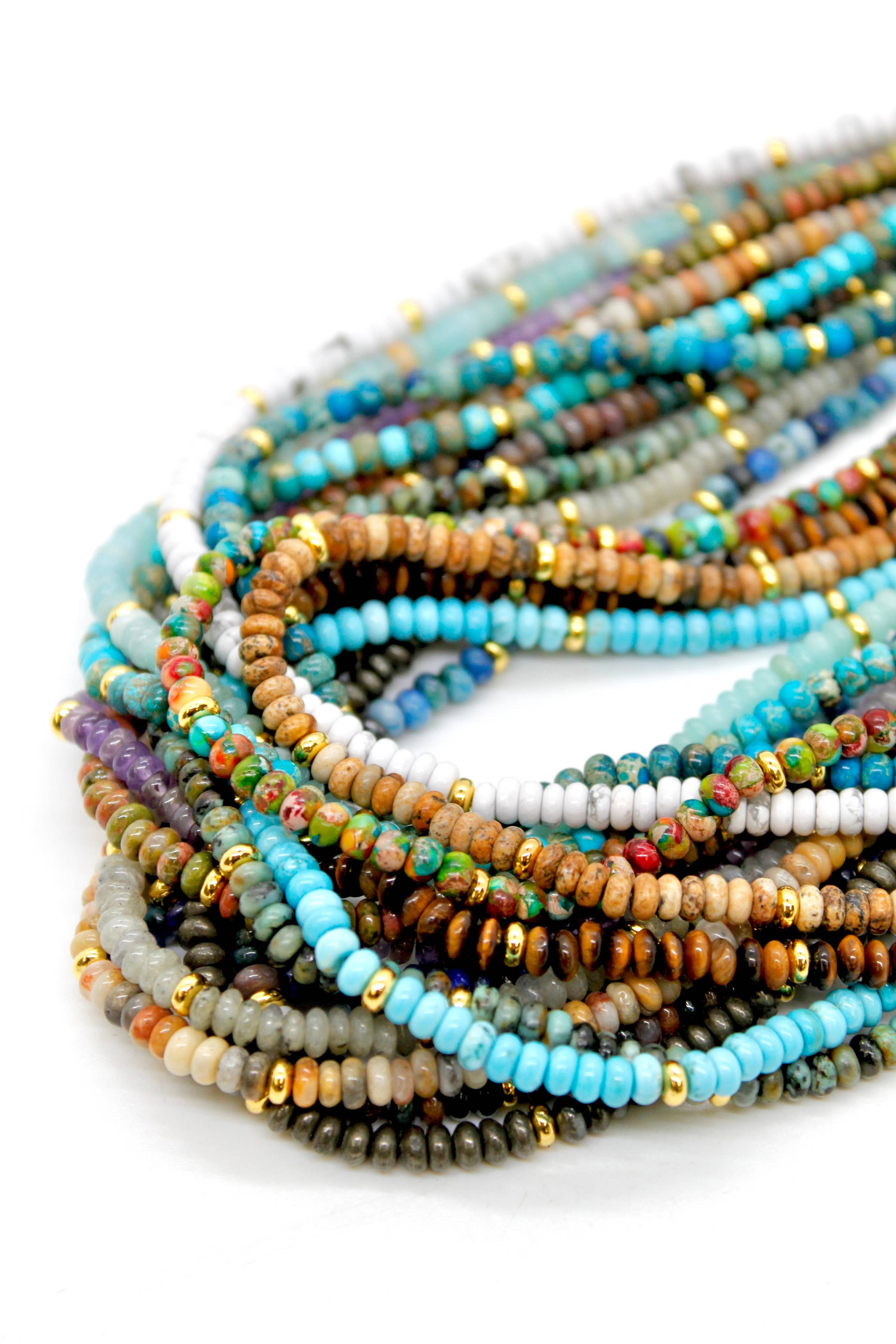 Amazonite + Gold Necklace - NC-503G