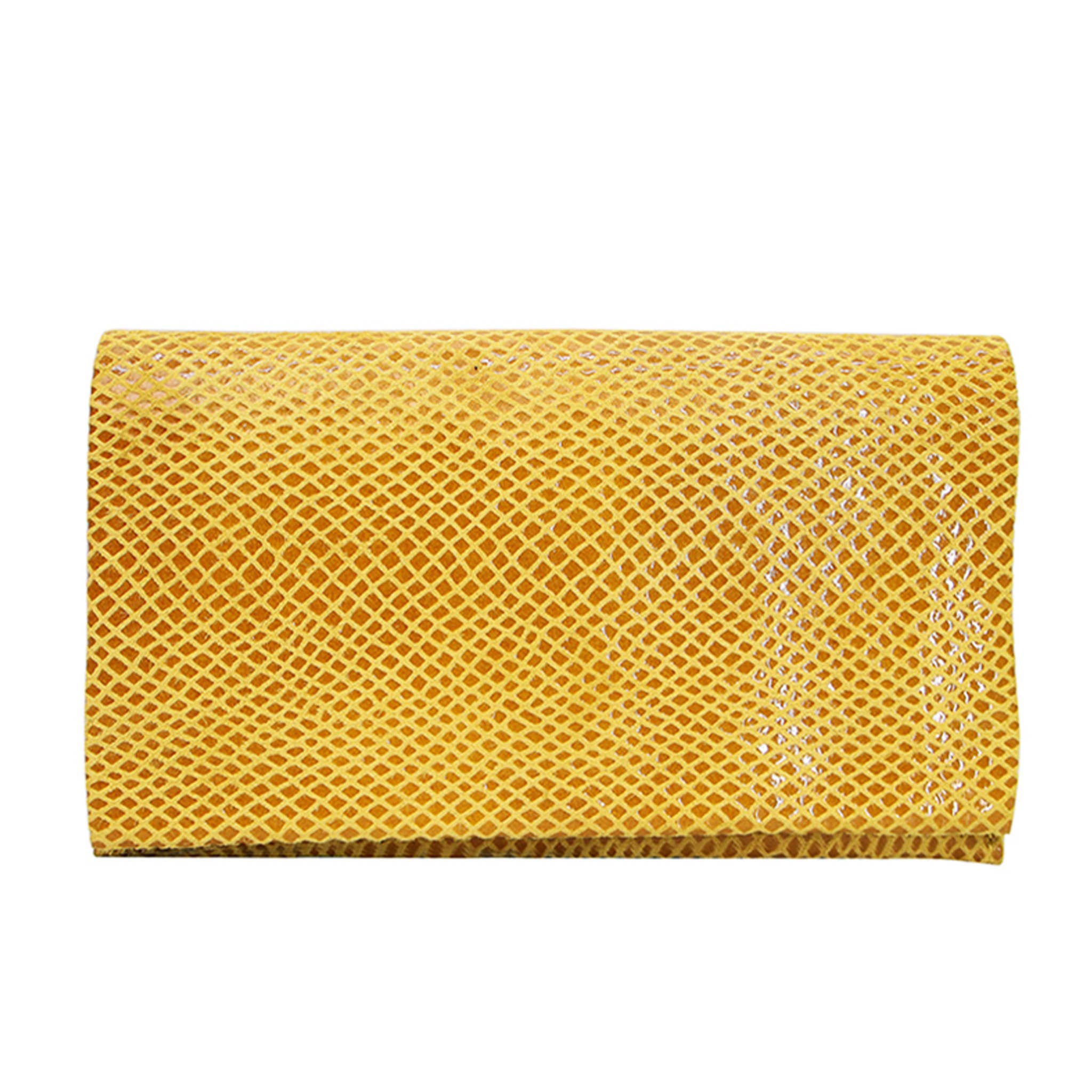 Gio Handcrafted Leather Wallet in textured yellow leather with a sleek and stylish rectangular design