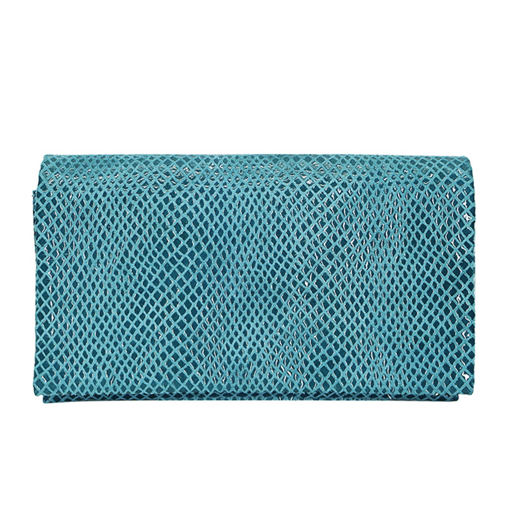 Gio Handcrafted Leather Wallet in textured blue leather with a sleek and elegant design for everyday use