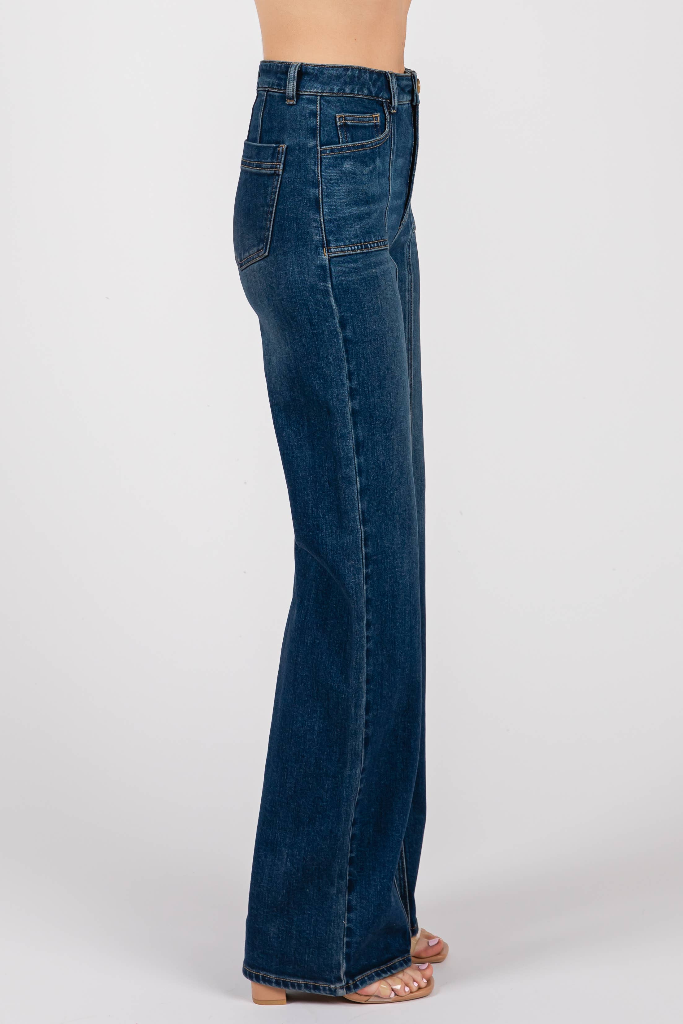 A-Line Front Seam Jeans