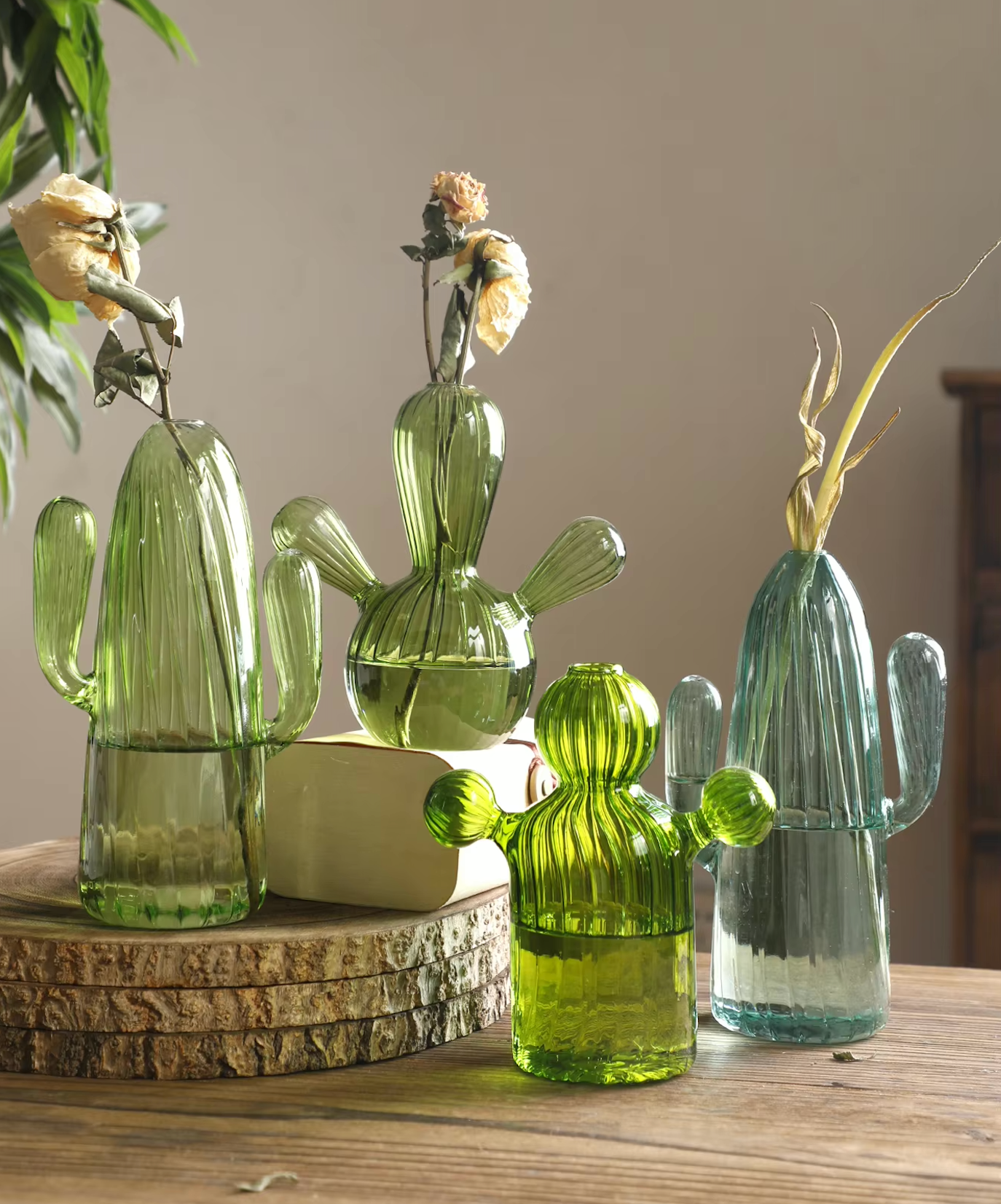 Cactus Shaped Glass Hydroponics Plant Vase