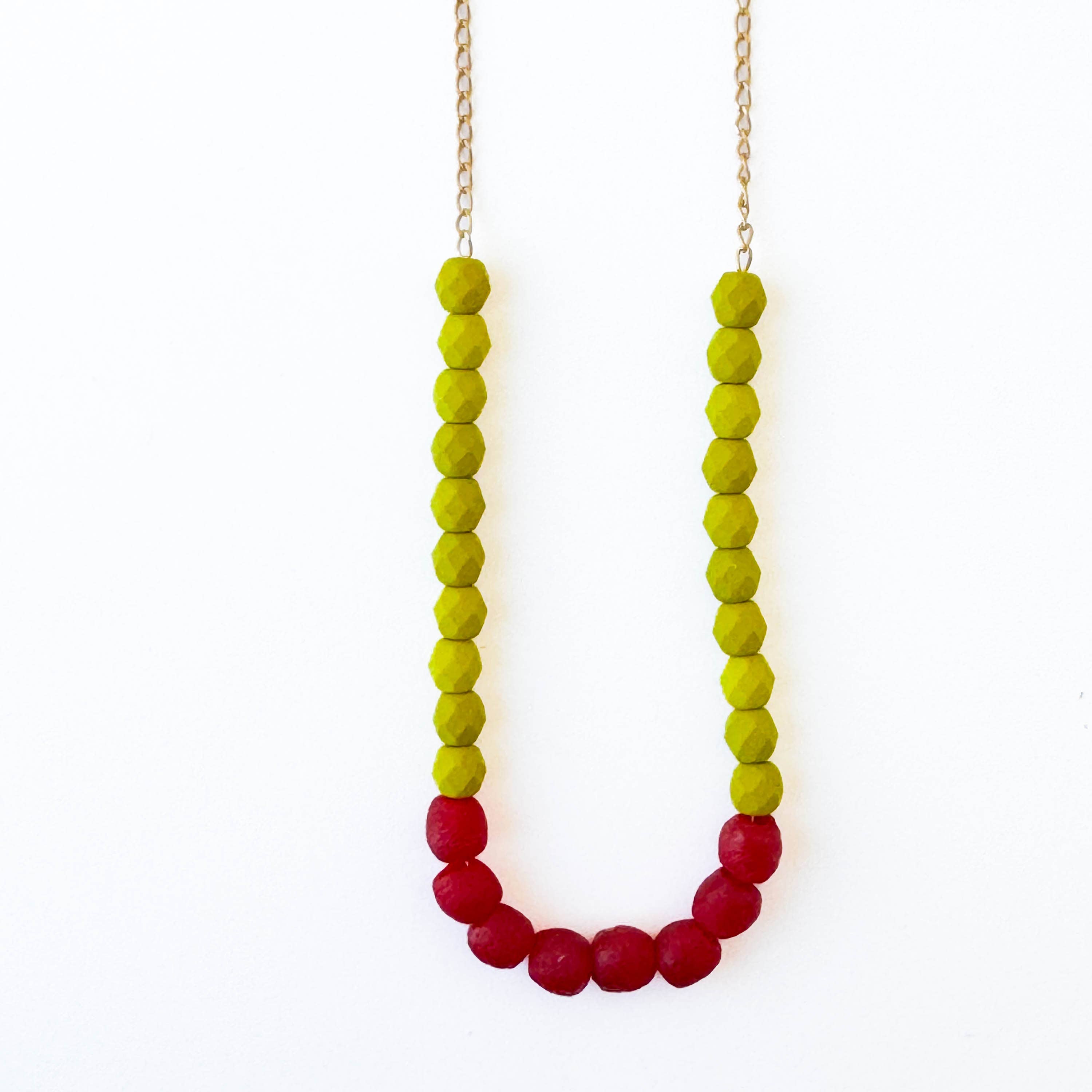 New Colors! Recycled African Glass And Mixed Bead Necklace