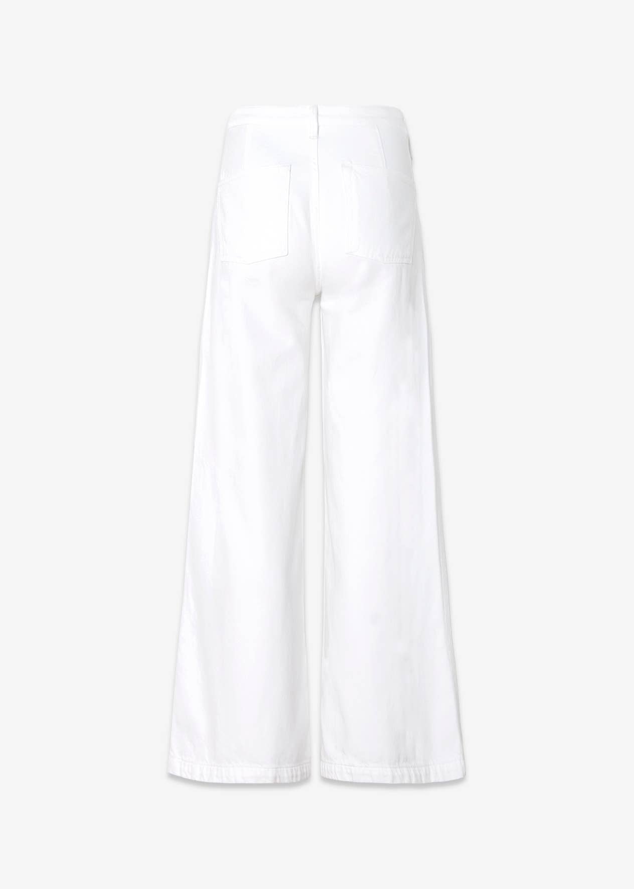 Dina High Waisted Wide Leg Jean - White