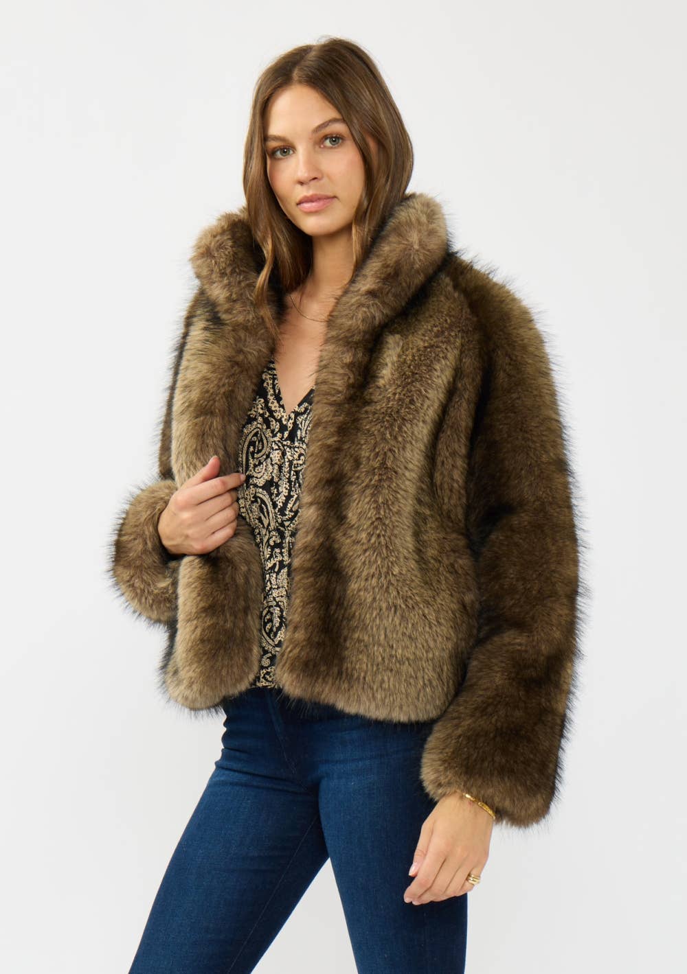 Luxe Faux Fur Cropped Jacket