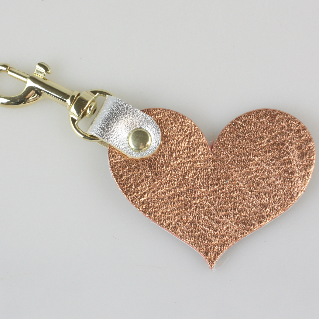 Metallic Leather Keychains: 5 SHAPES!