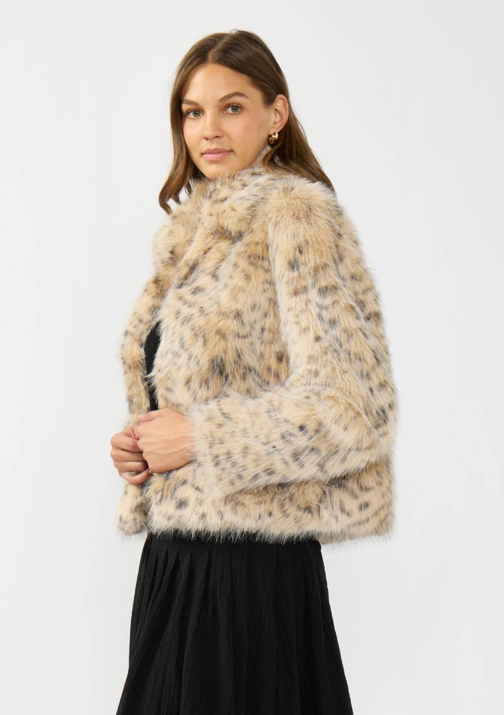 Animal Print Faux Fur Coat