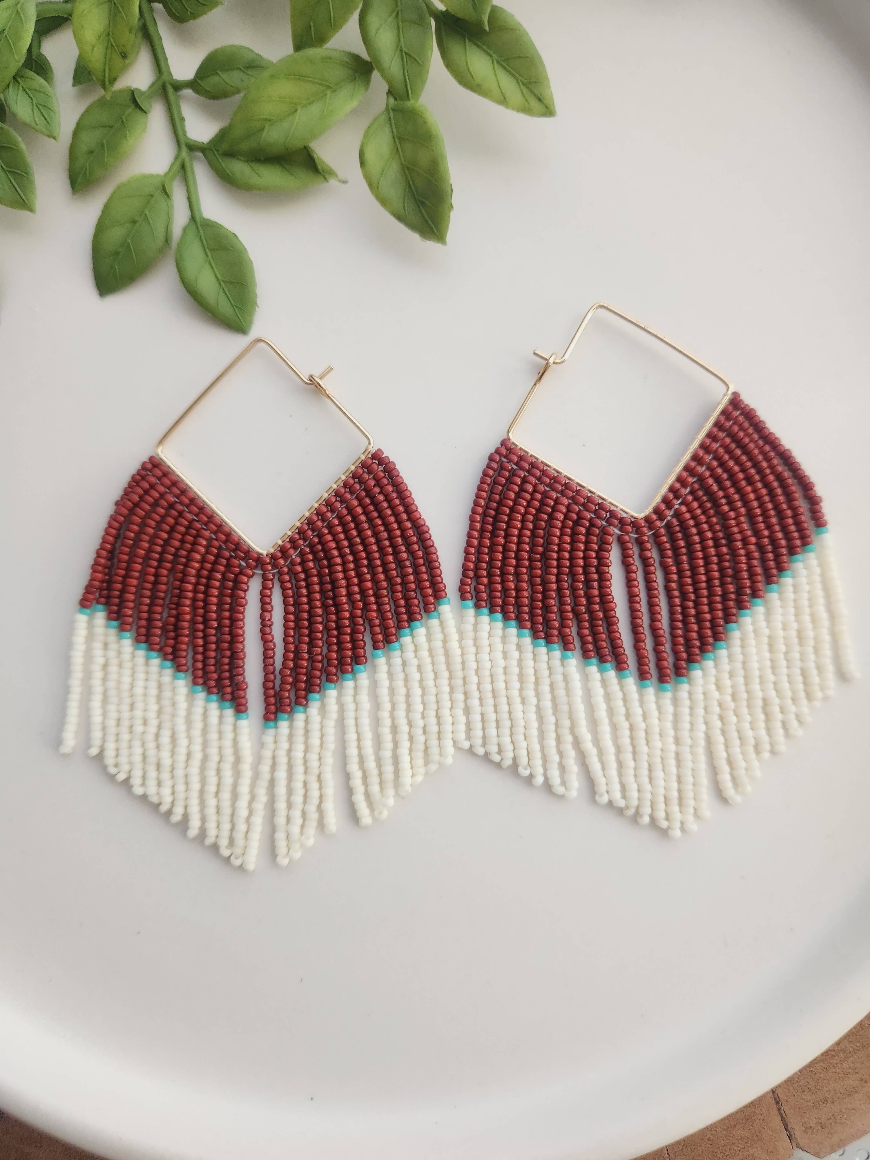 The Dakota on18K Gold Plate square hoops