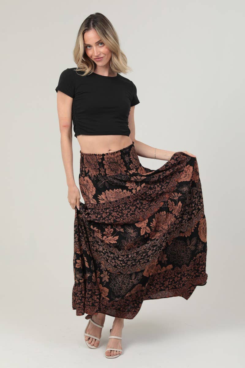 Sunset Tiered Maxi Skirt