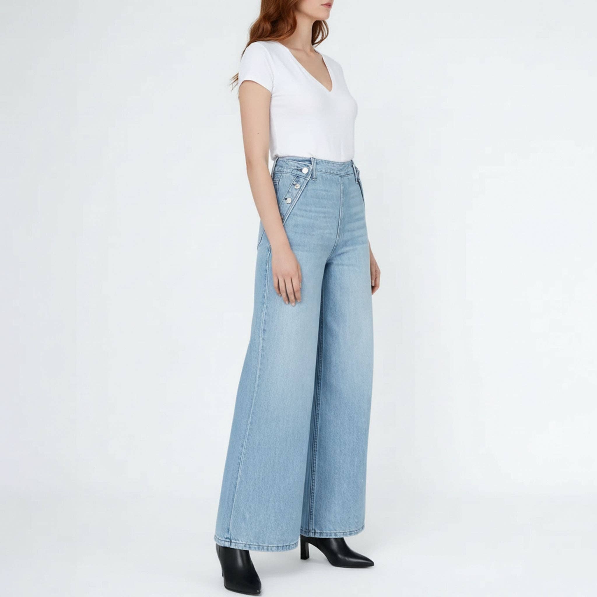 Dina High Waisted Wide