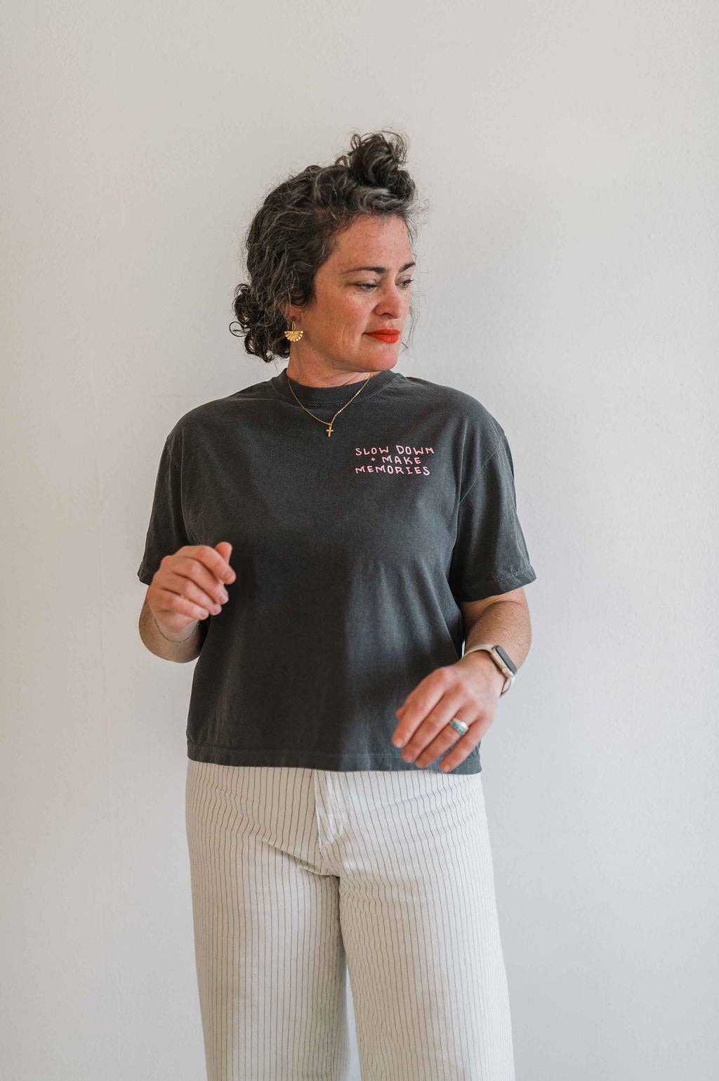 Slow Down Boxy Crop Tee